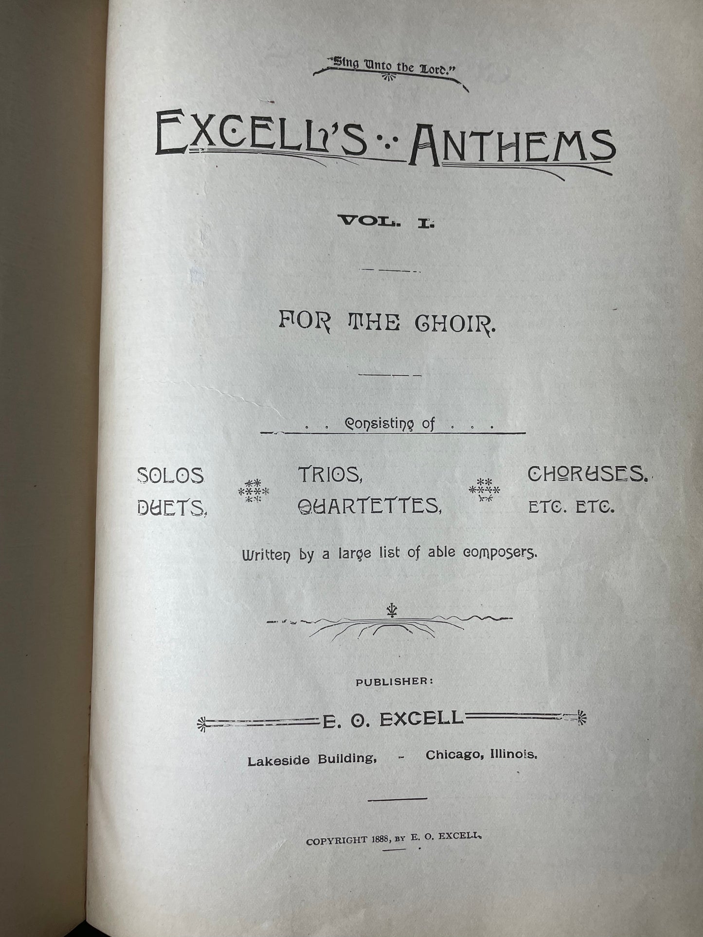 Excell’s Anthems for the Choir 1888