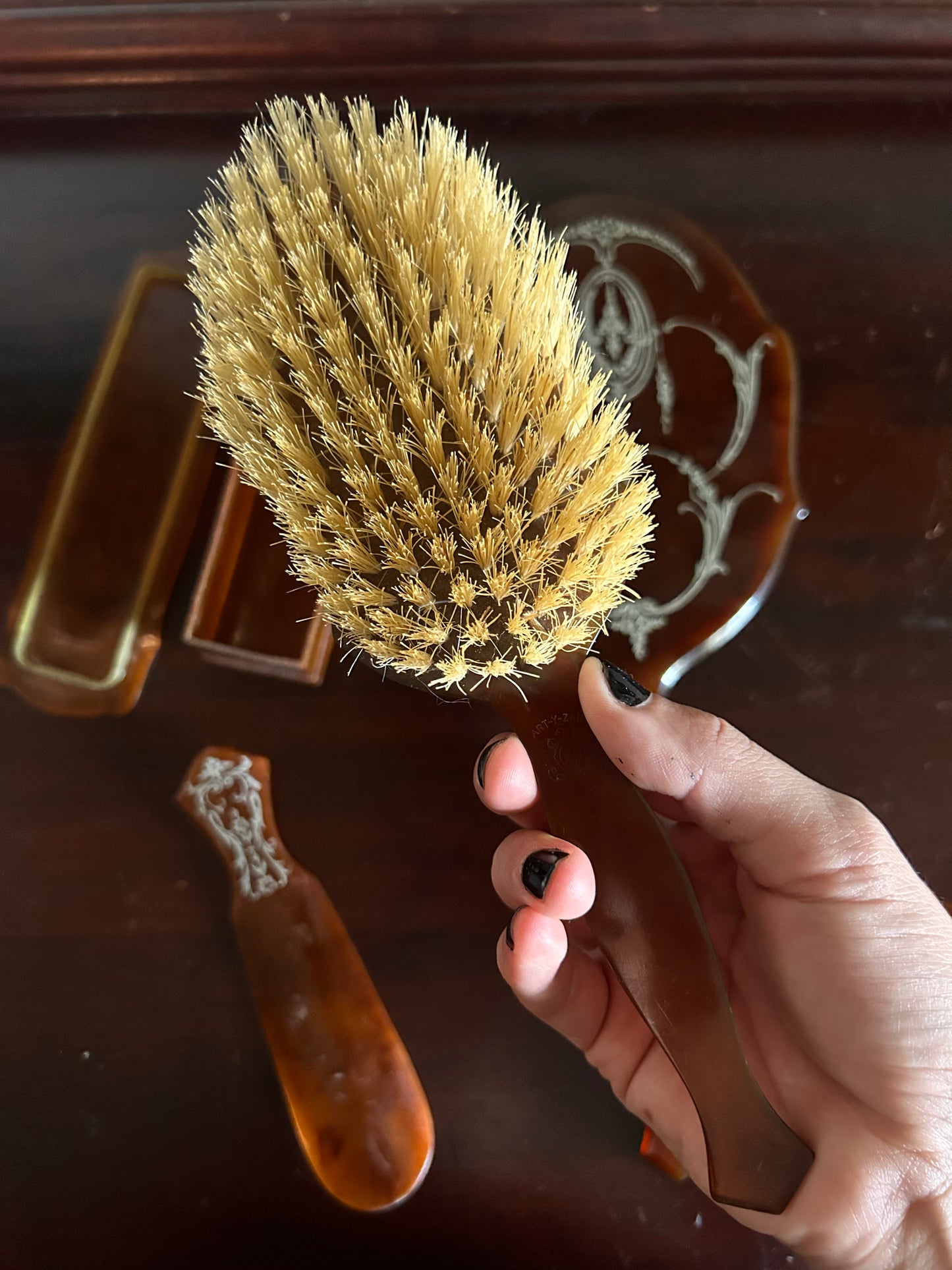 Vintage Celluloid Vanity Set