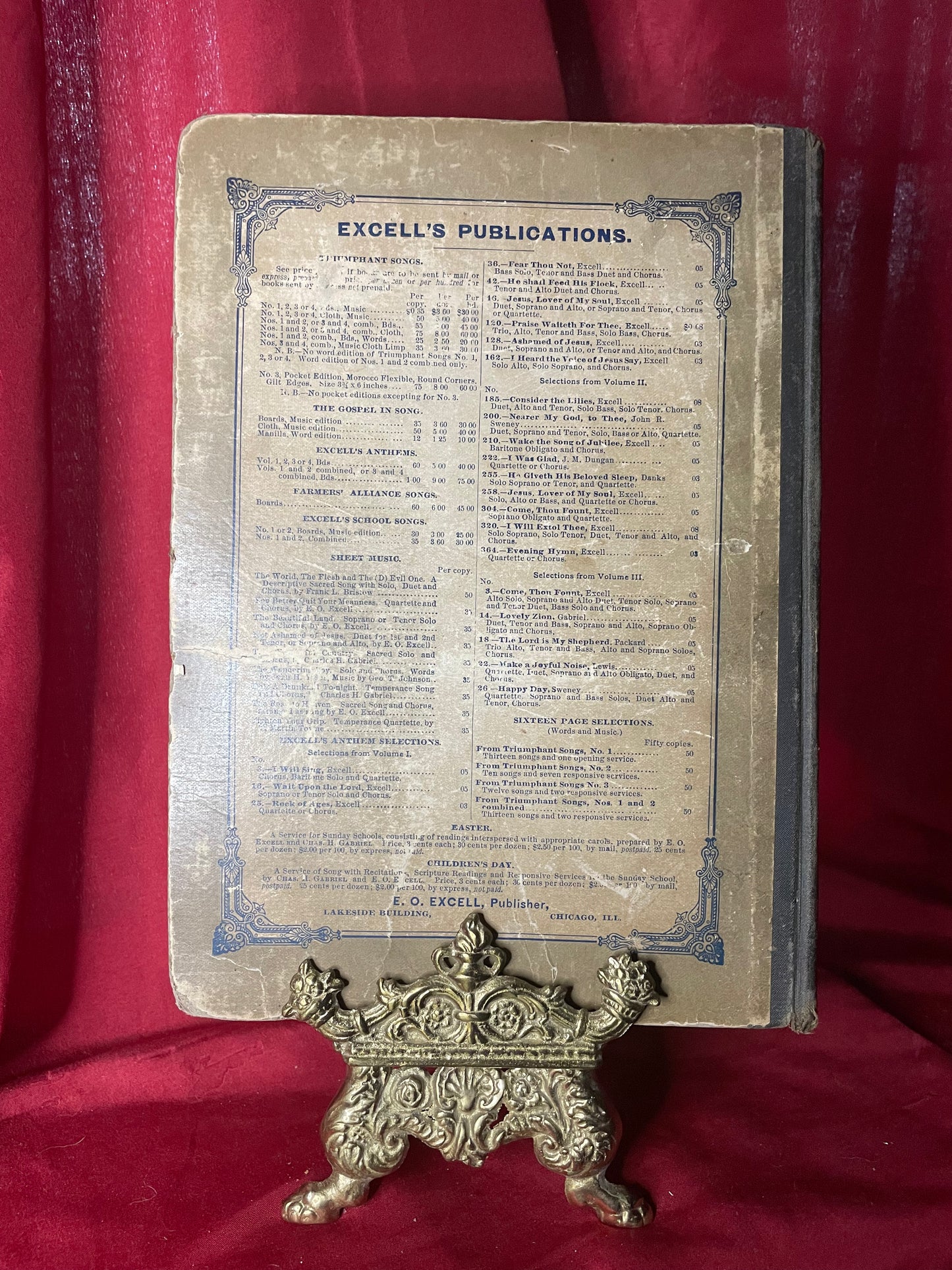 Excell’s Anthems for the Choir 1888