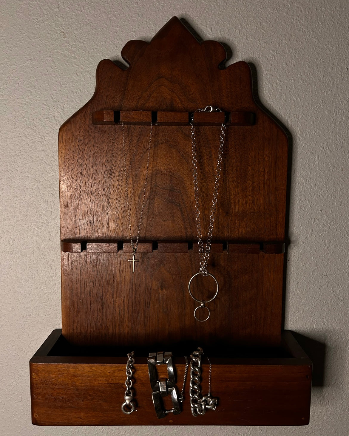 Large Wooden Wall Holder for Spoons/Necklaces