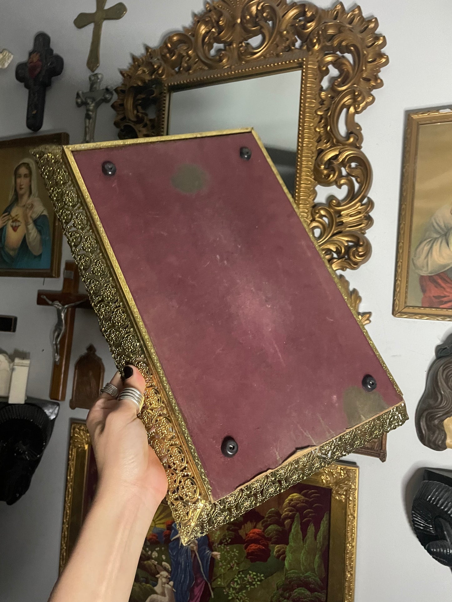 Large Filigree Vanity Mirror