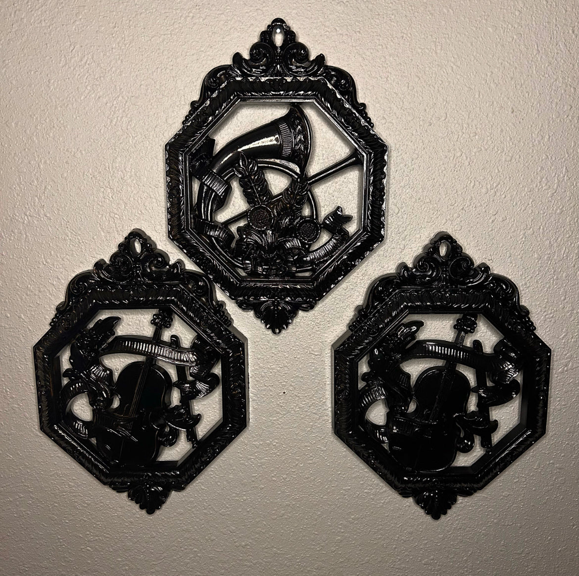 Trio of Gothic Music Plaques
