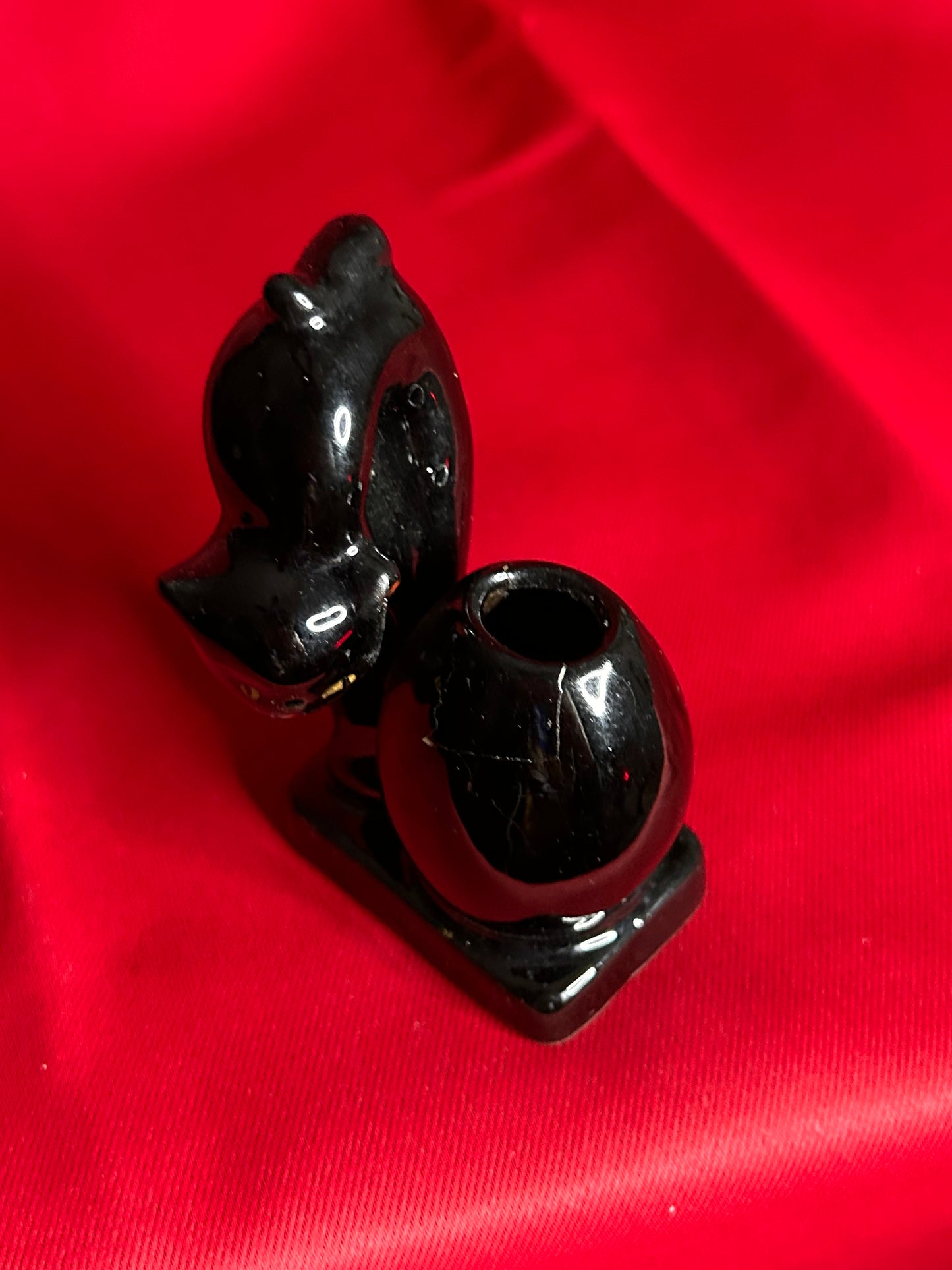 Black Cat with Arched Back Toothpick Holder/Bud Vase 🐈⬛