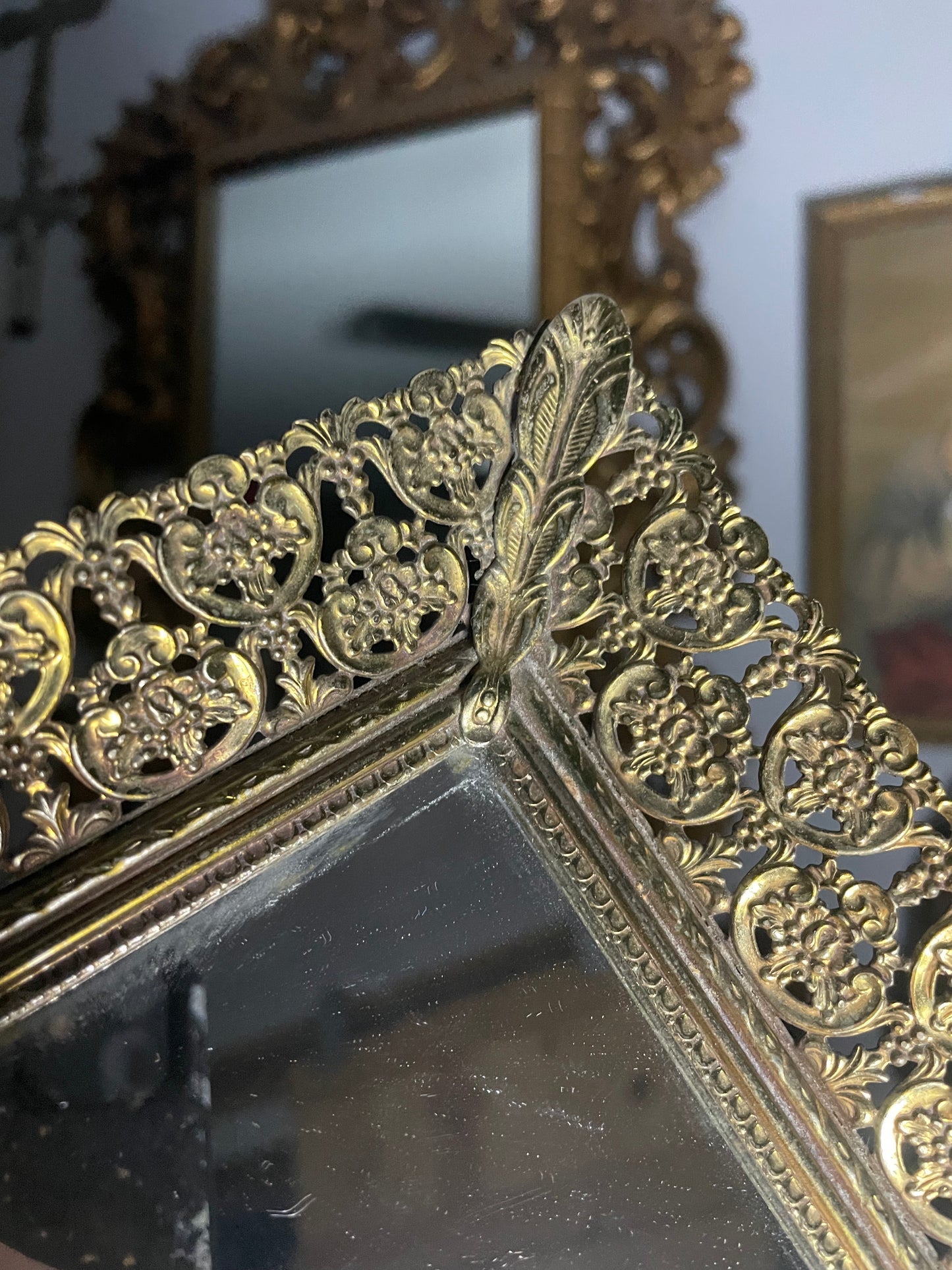 Large Filigree Vanity Mirror