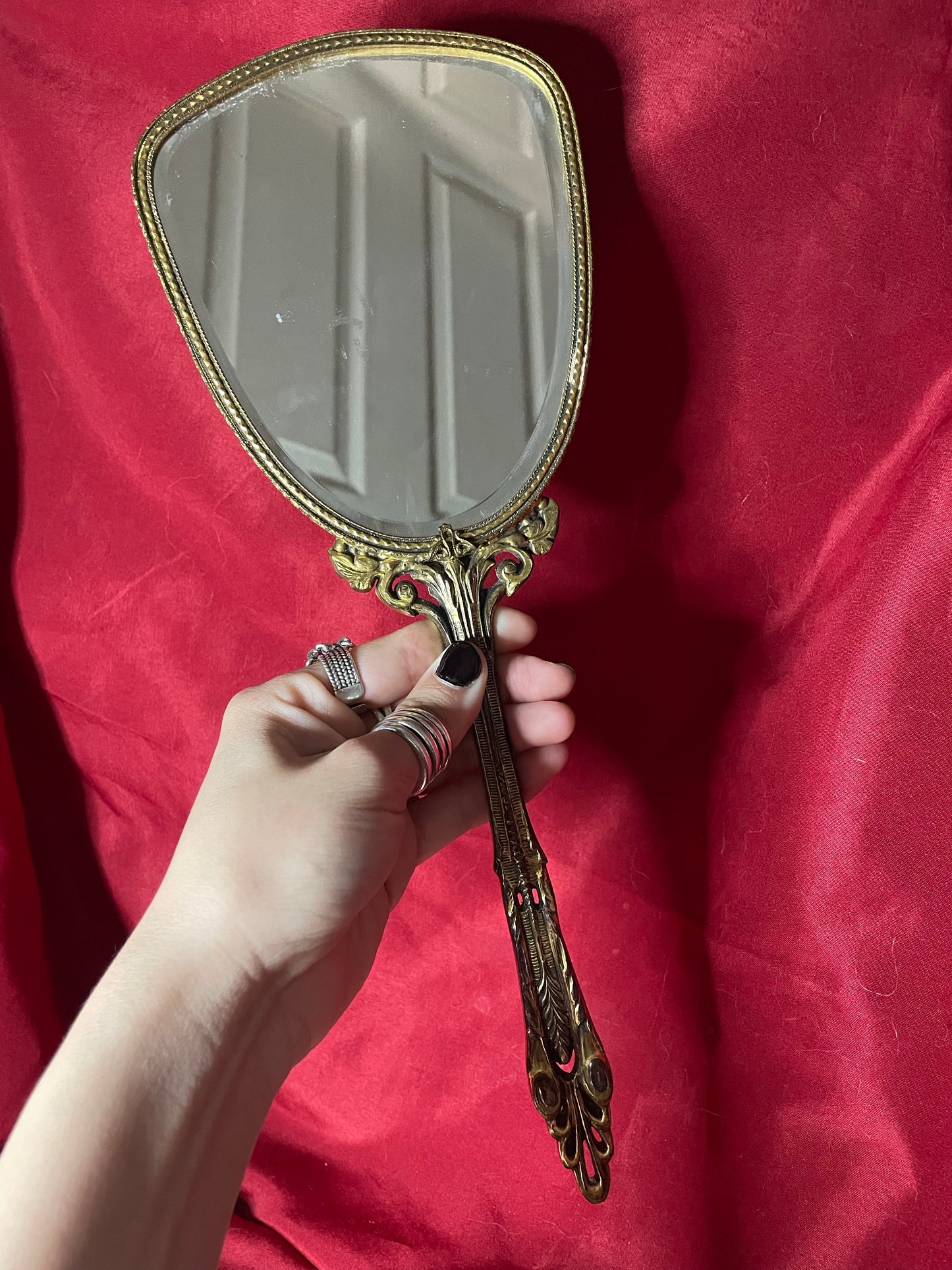 Set of Handheld Mirror and Brush