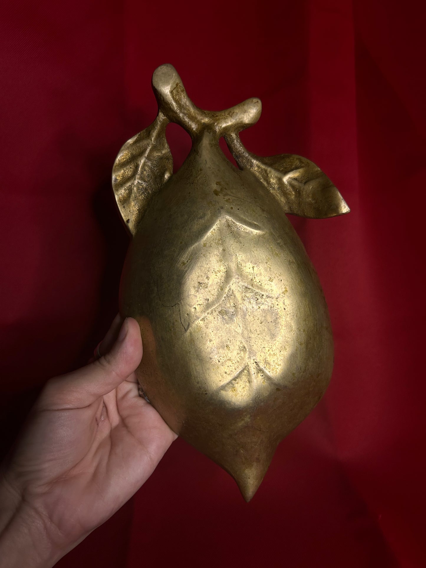 Large Brass Leaf Dish