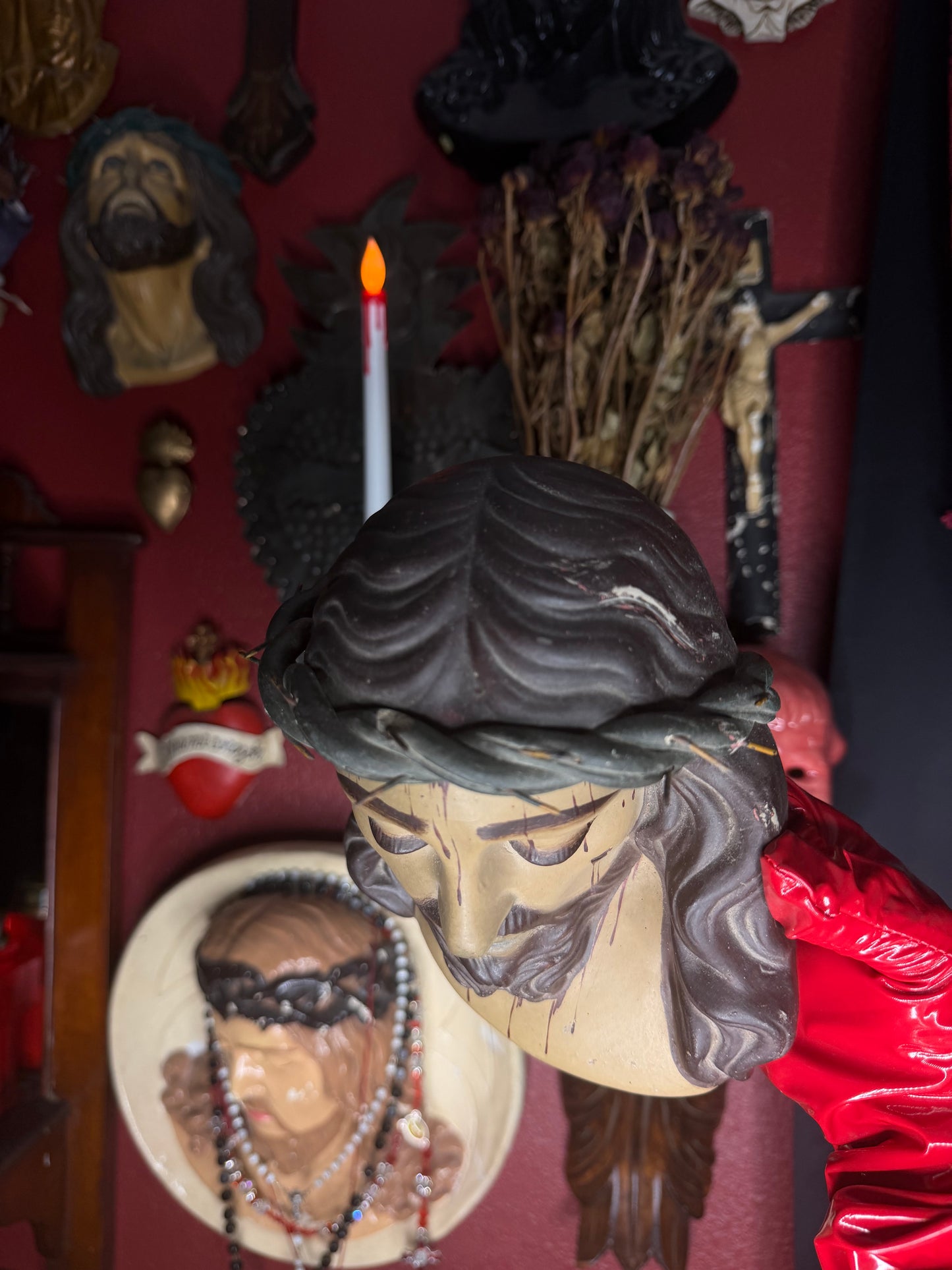 Jesus Wall Plaque with Real Nails