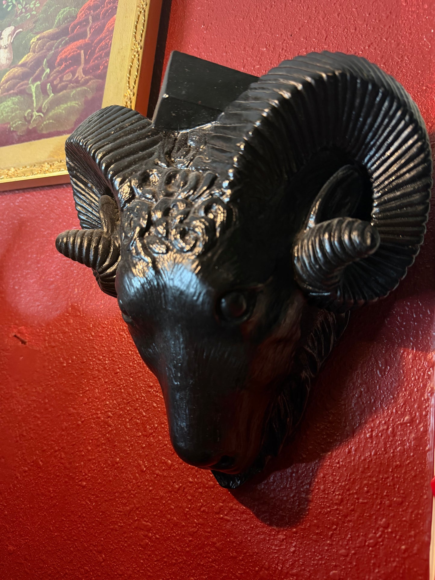 Single Ram Head Wall Shelf