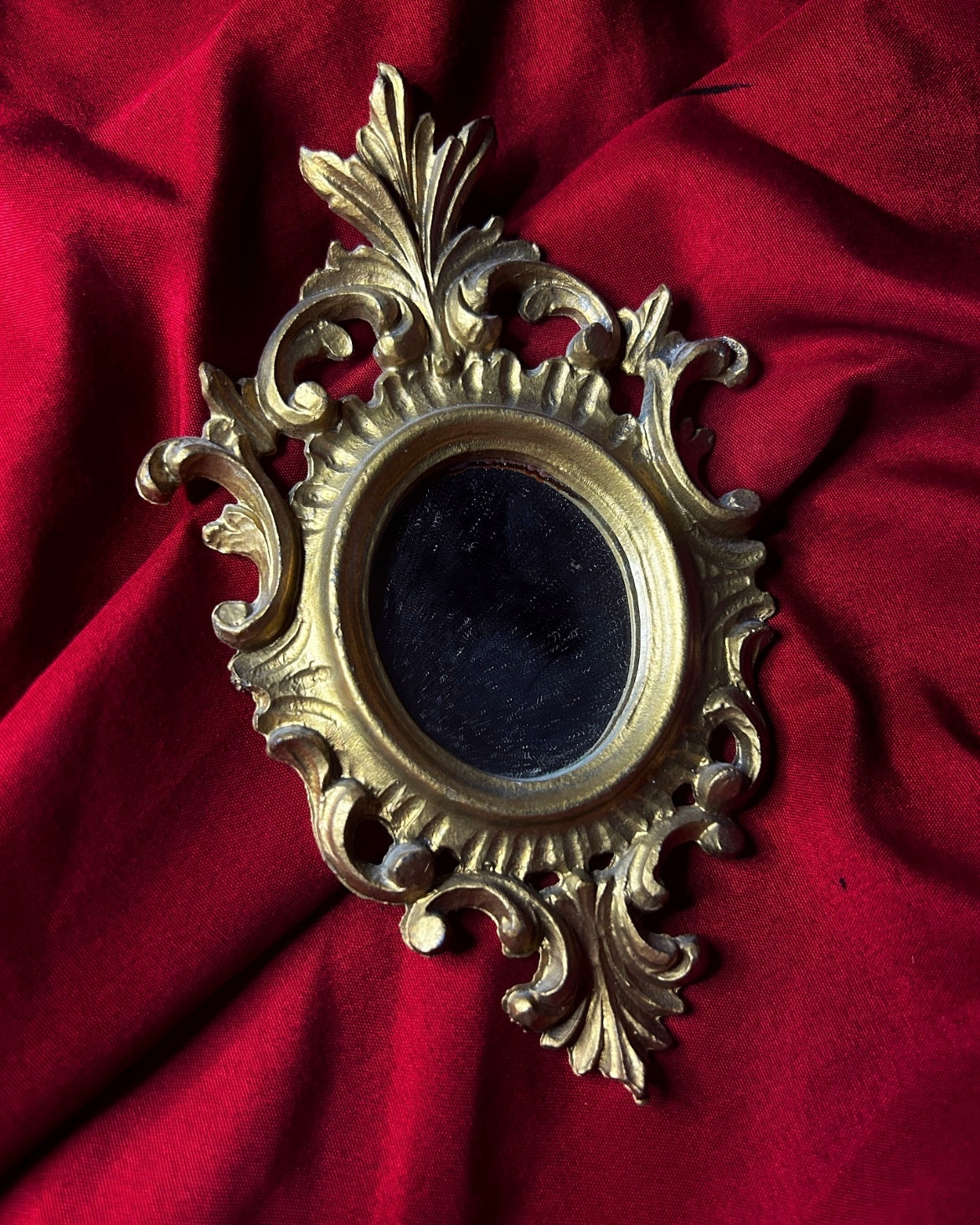 Vintage Ornate Small Mirror
