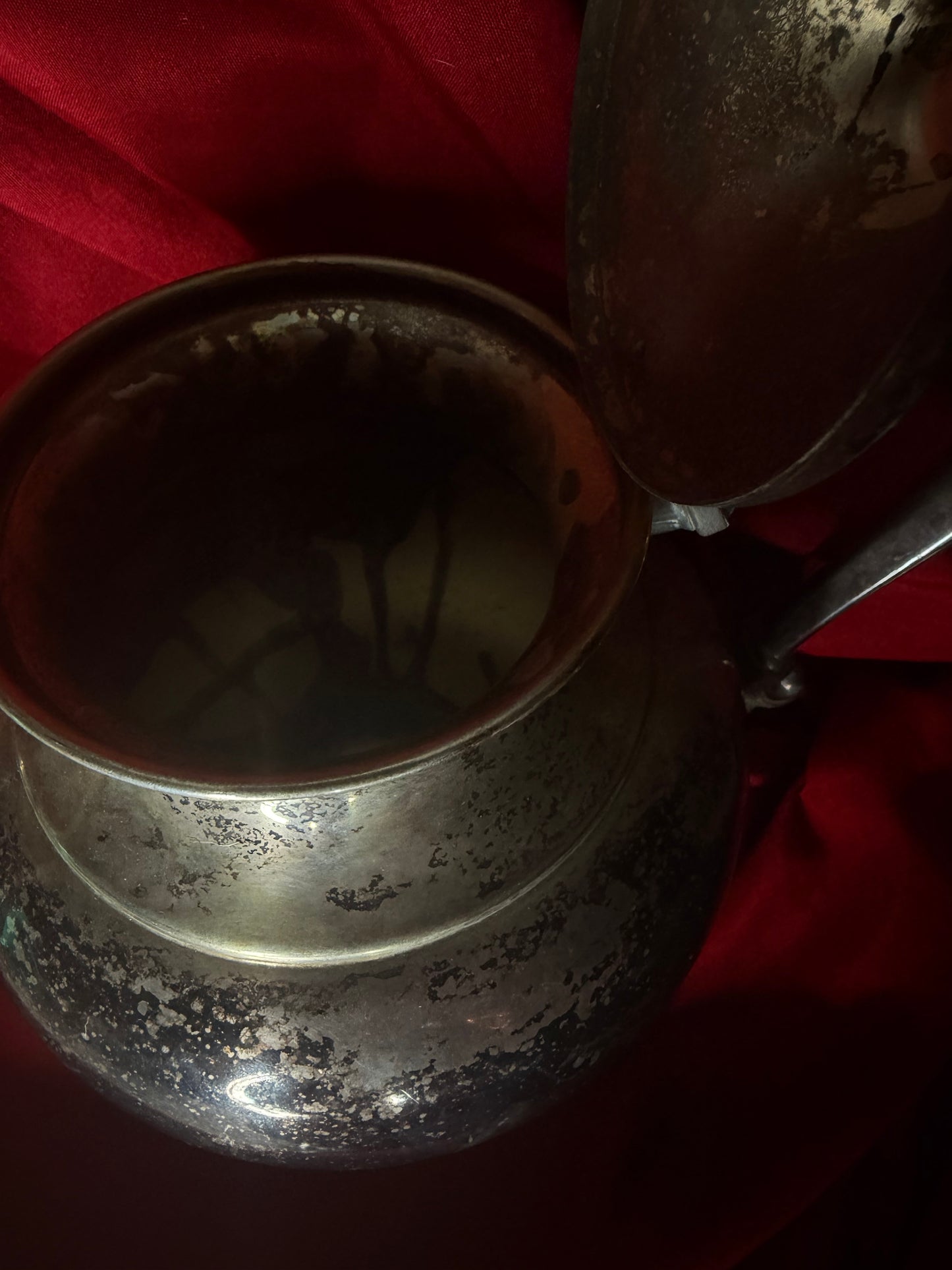 Silver on Copper Ornate Teapot