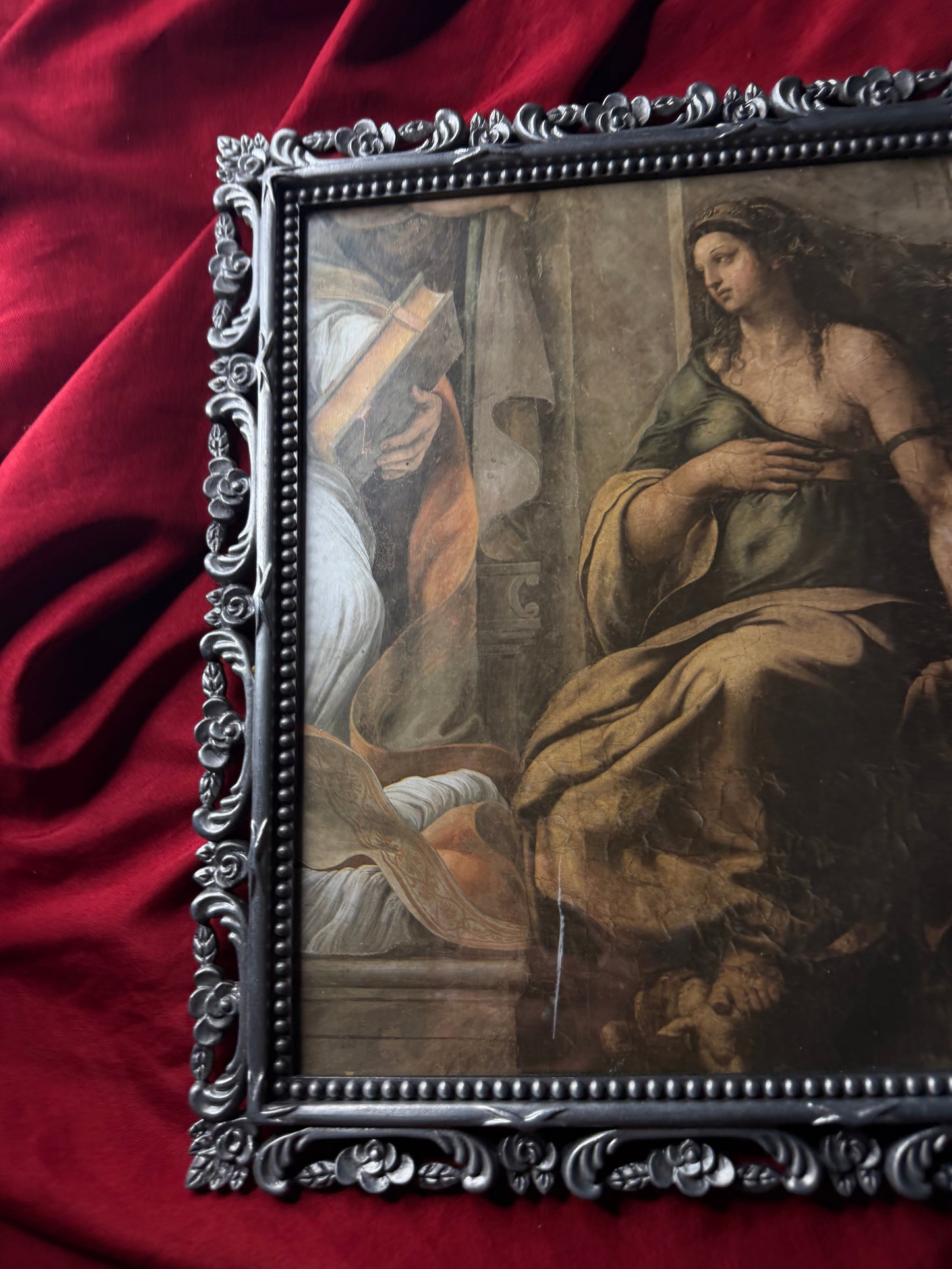 Framed Print of Clemency, One of the Two Virtues Surrounding Pope St. Clement I
