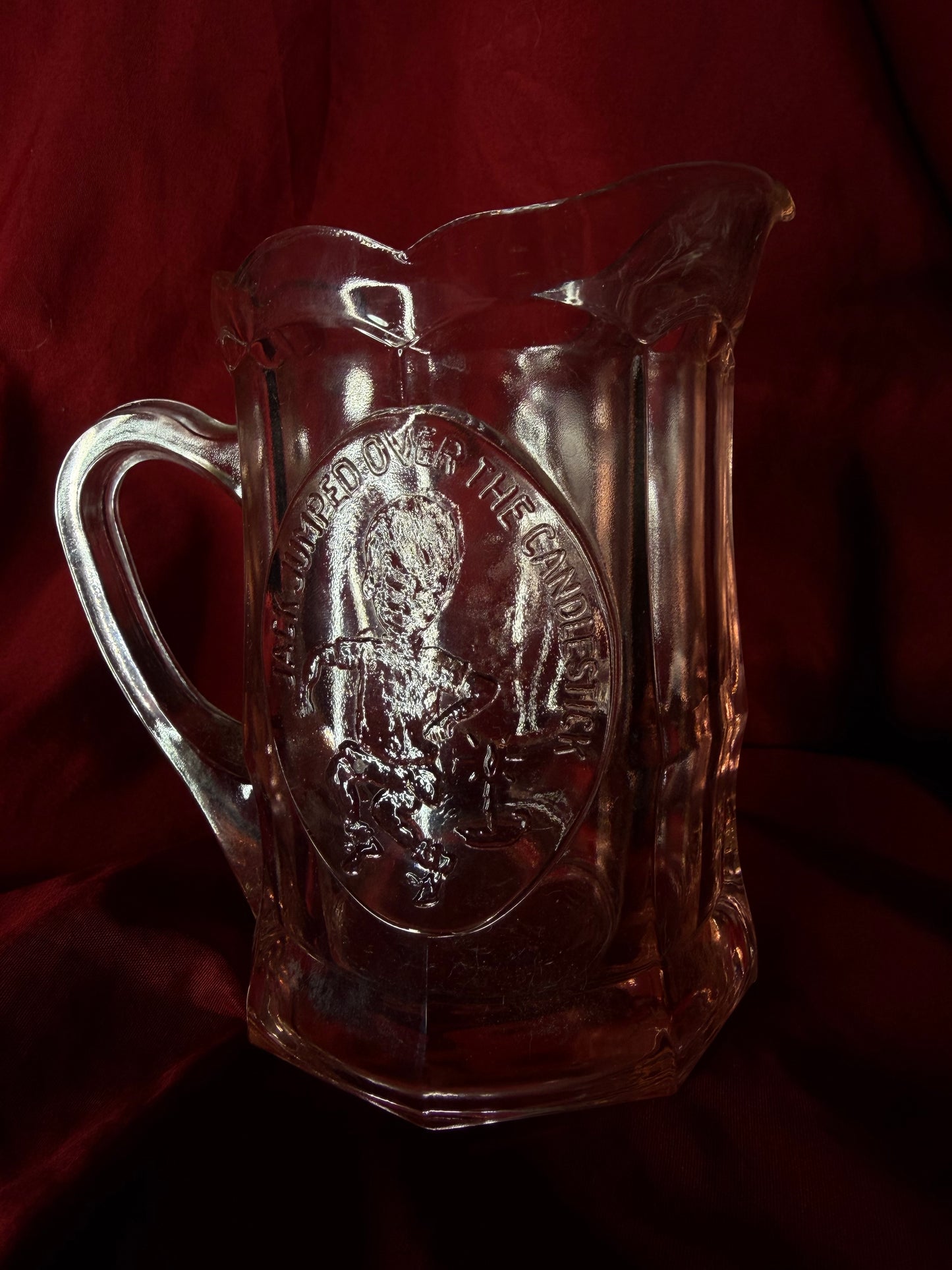 Nursery Rhymes Pink Tiara Glass Small Pitcher
