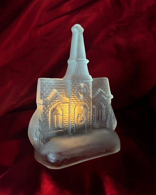 Frosted Church Tealight Holder