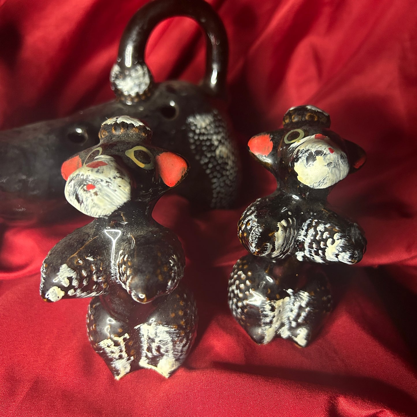 Black Poodle Ceramic Set Shakers