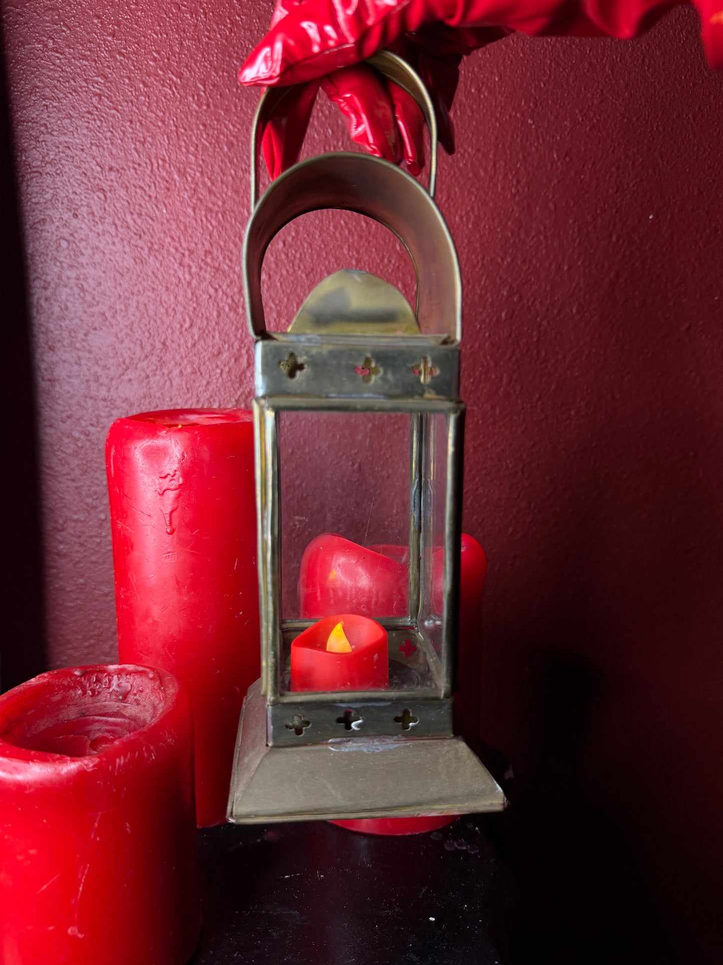 Quatrefoil Brass Lantern
