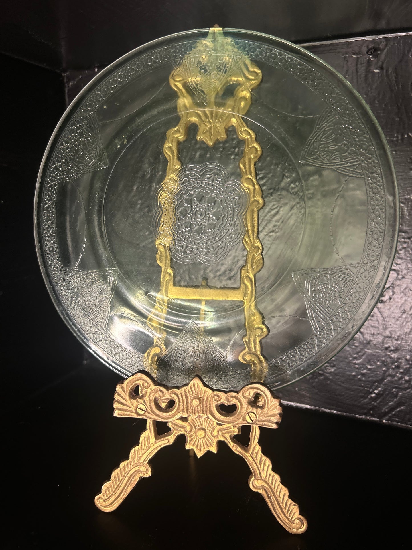 Single Uranium Plate Federal Georgian Lovebirds Scene