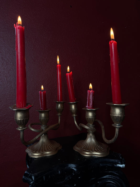 Twisted Arm Pair of Candleholders