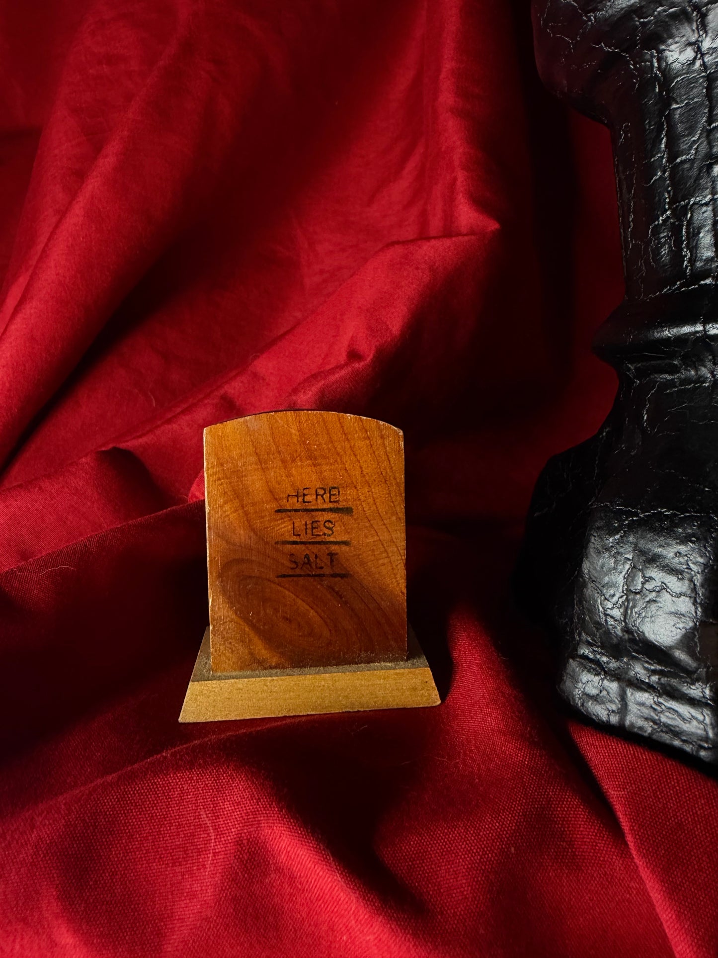 Set of Headstone Wooden Salt and Pepper