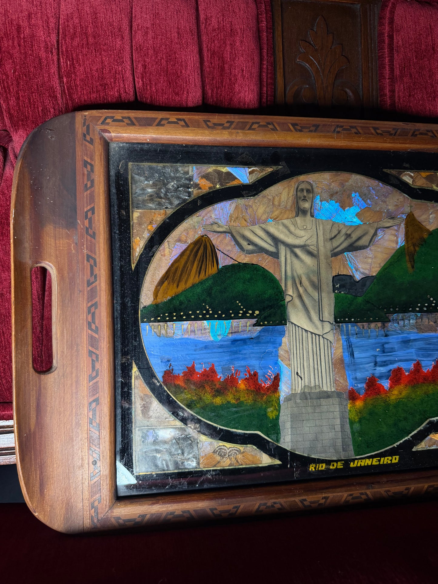 Rio De Janeiro Souvenir Butterfly Wings Tray