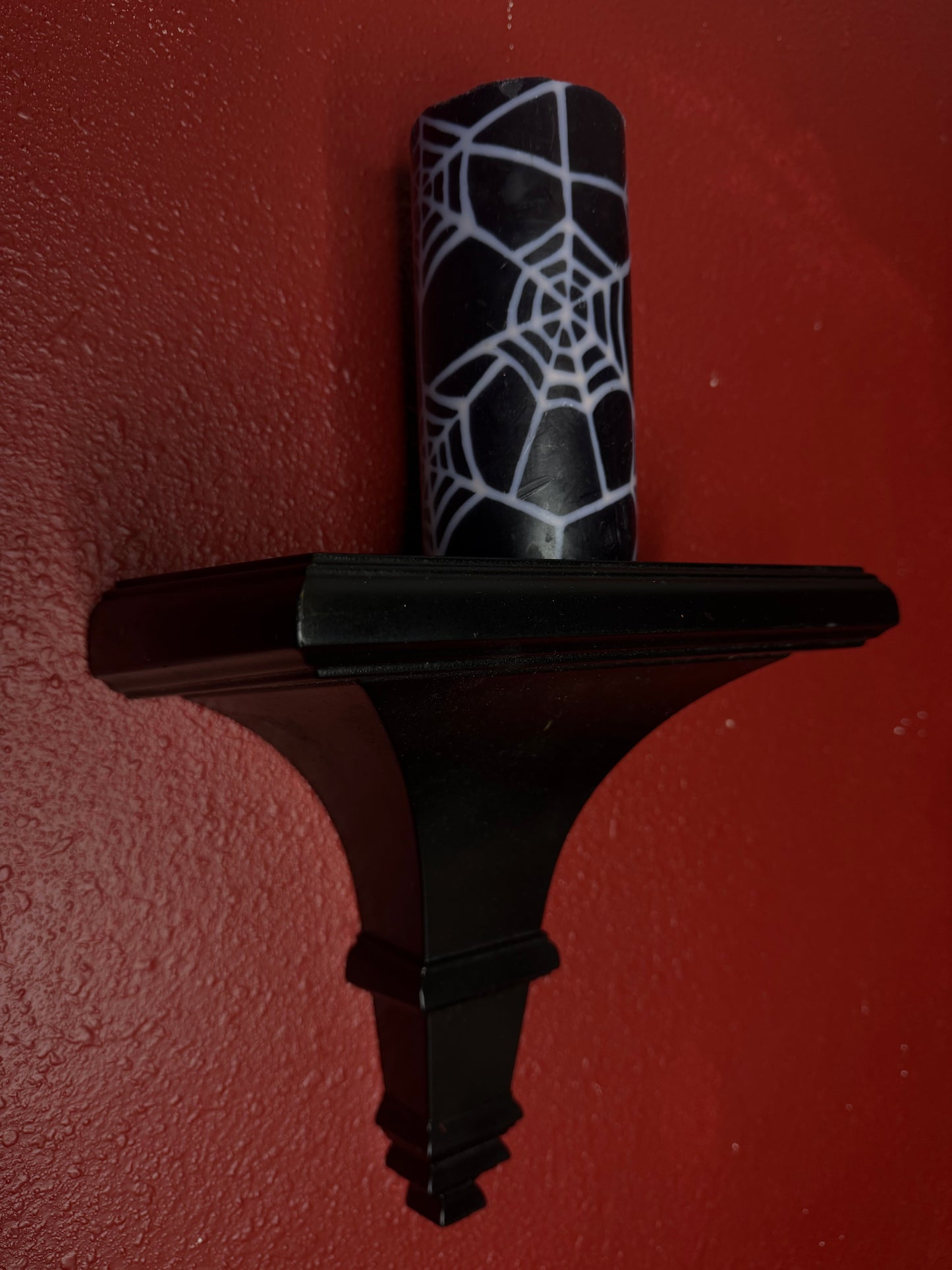 Gothic Black Sconce Shelf