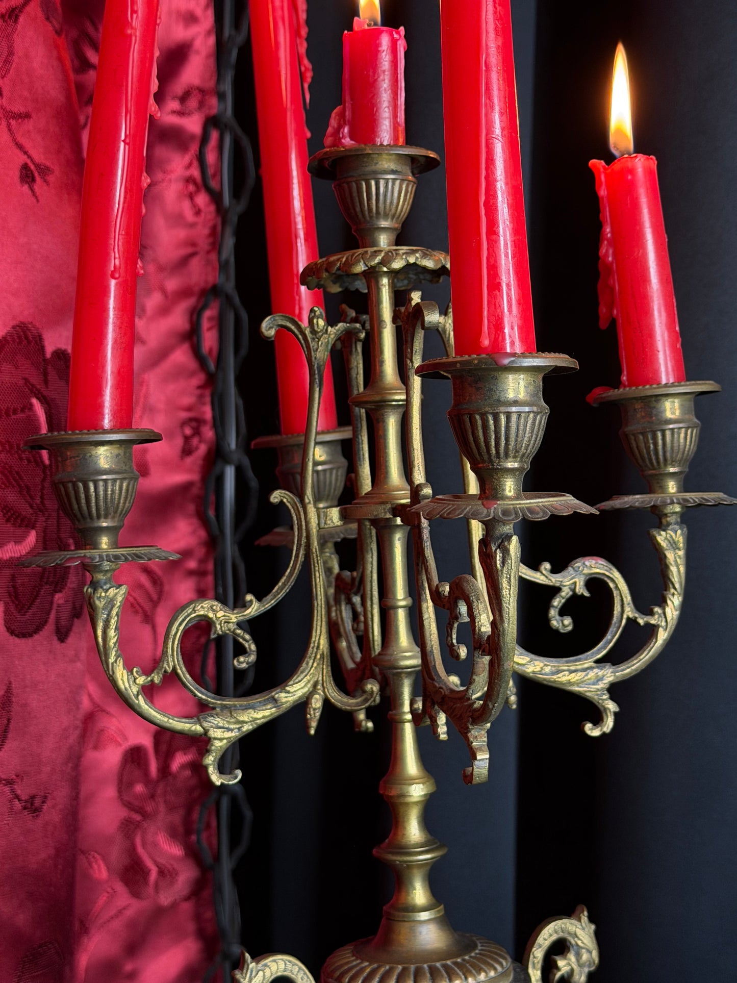Pair of French 5 Armed Candelabras