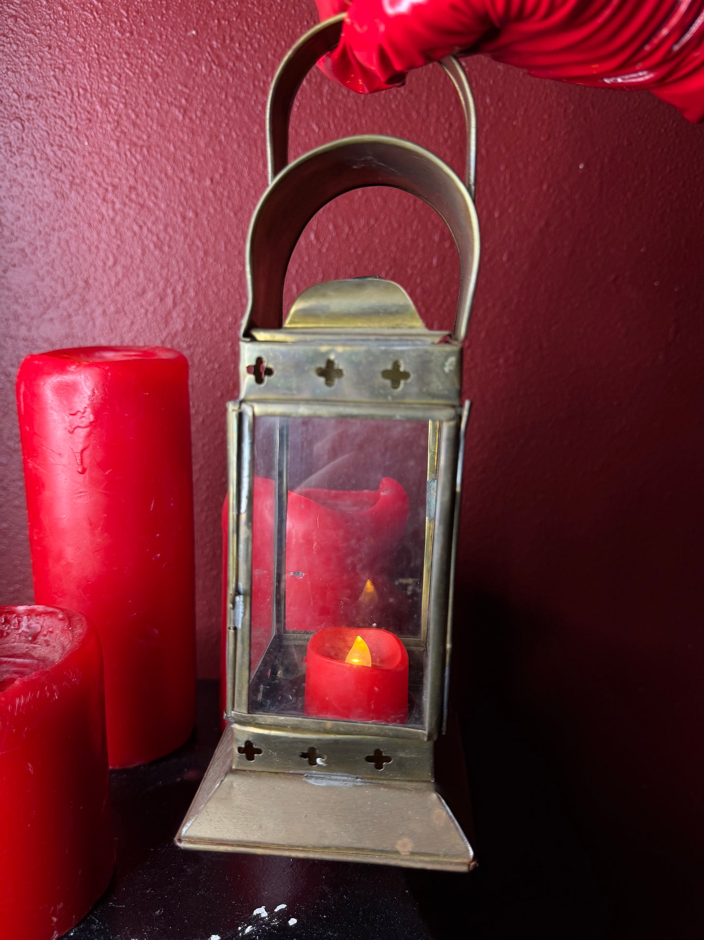 Quatrefoil Brass Lantern