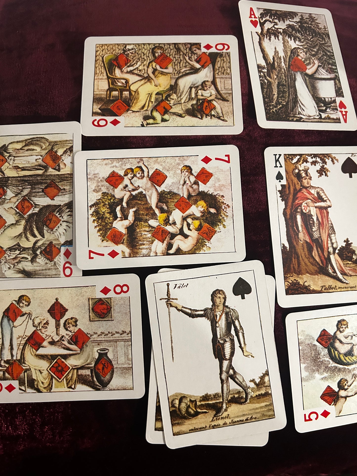 Merrimack Replica Antique French Jeanne d'Arc Transformation Playing Cards Deck COMPLETE SET