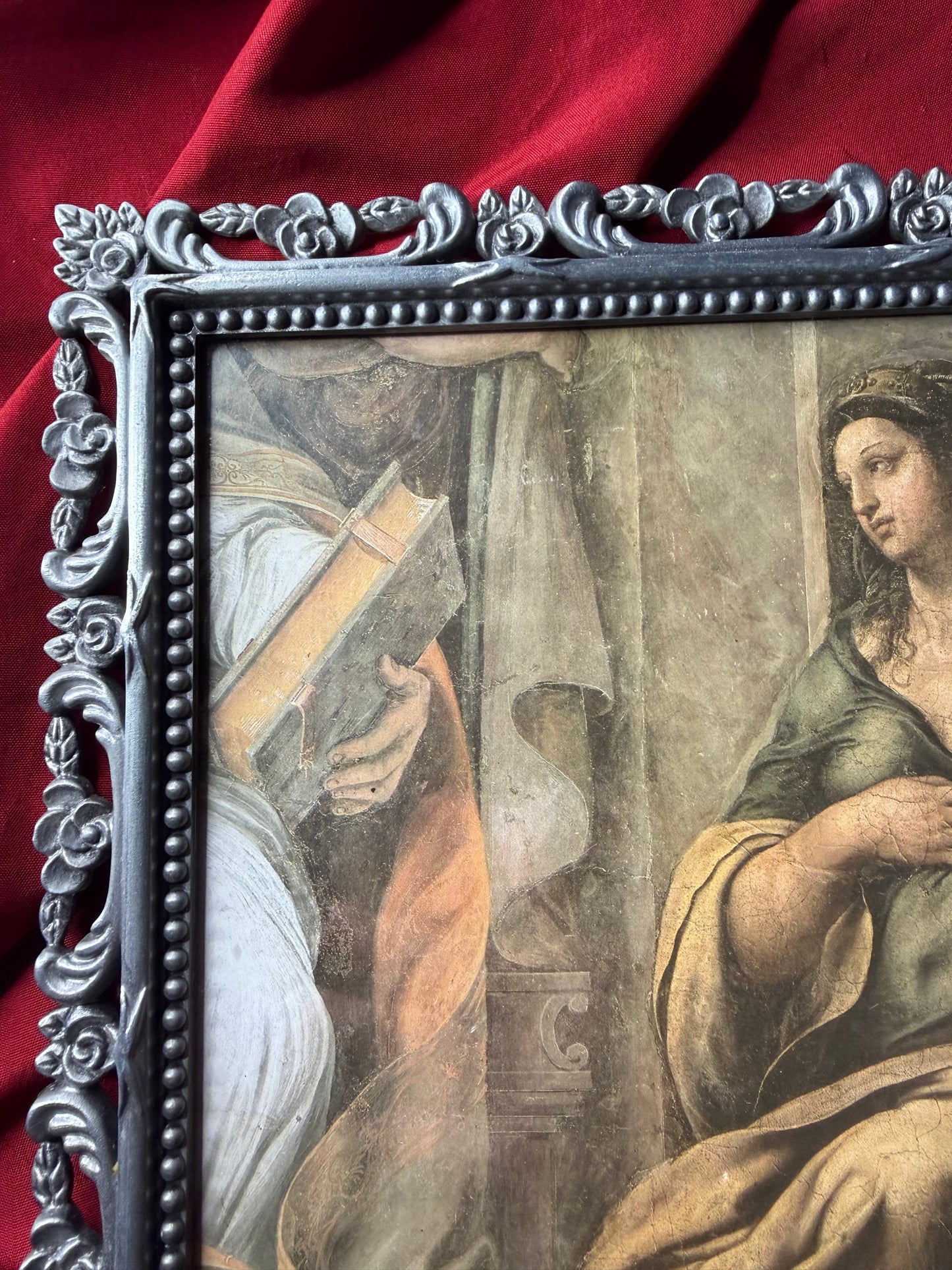Framed Print of Clemency, One of the Two Virtues Surrounding Pope St. Clement I