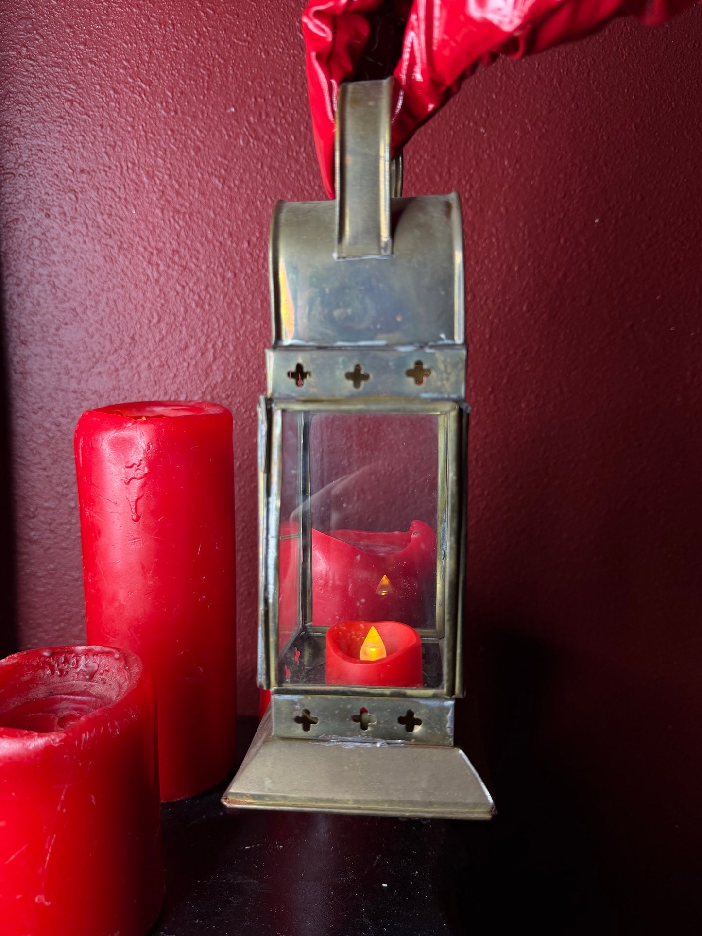 Quatrefoil Brass Lantern