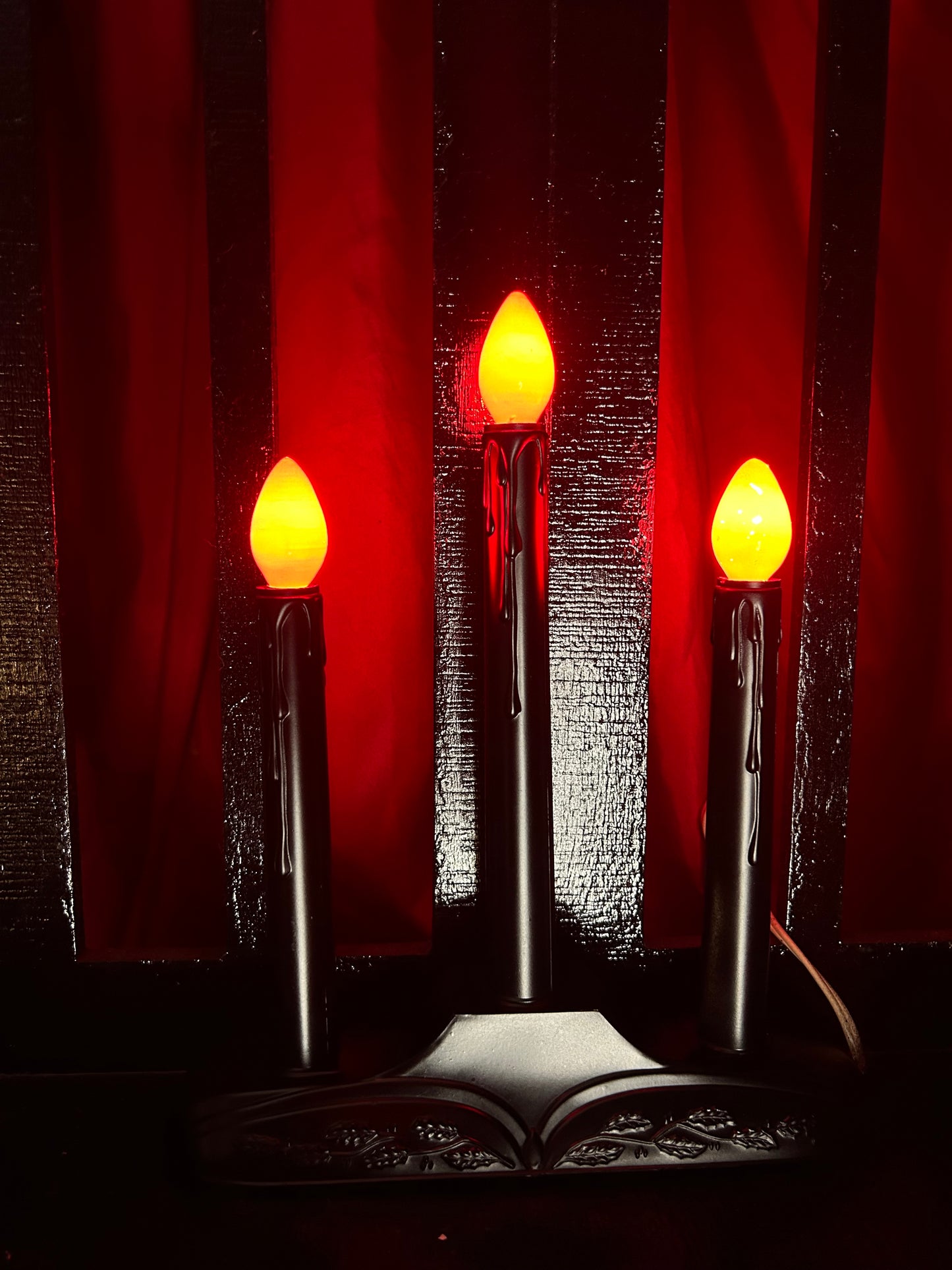 Gothic Three Bulb Electric Candles