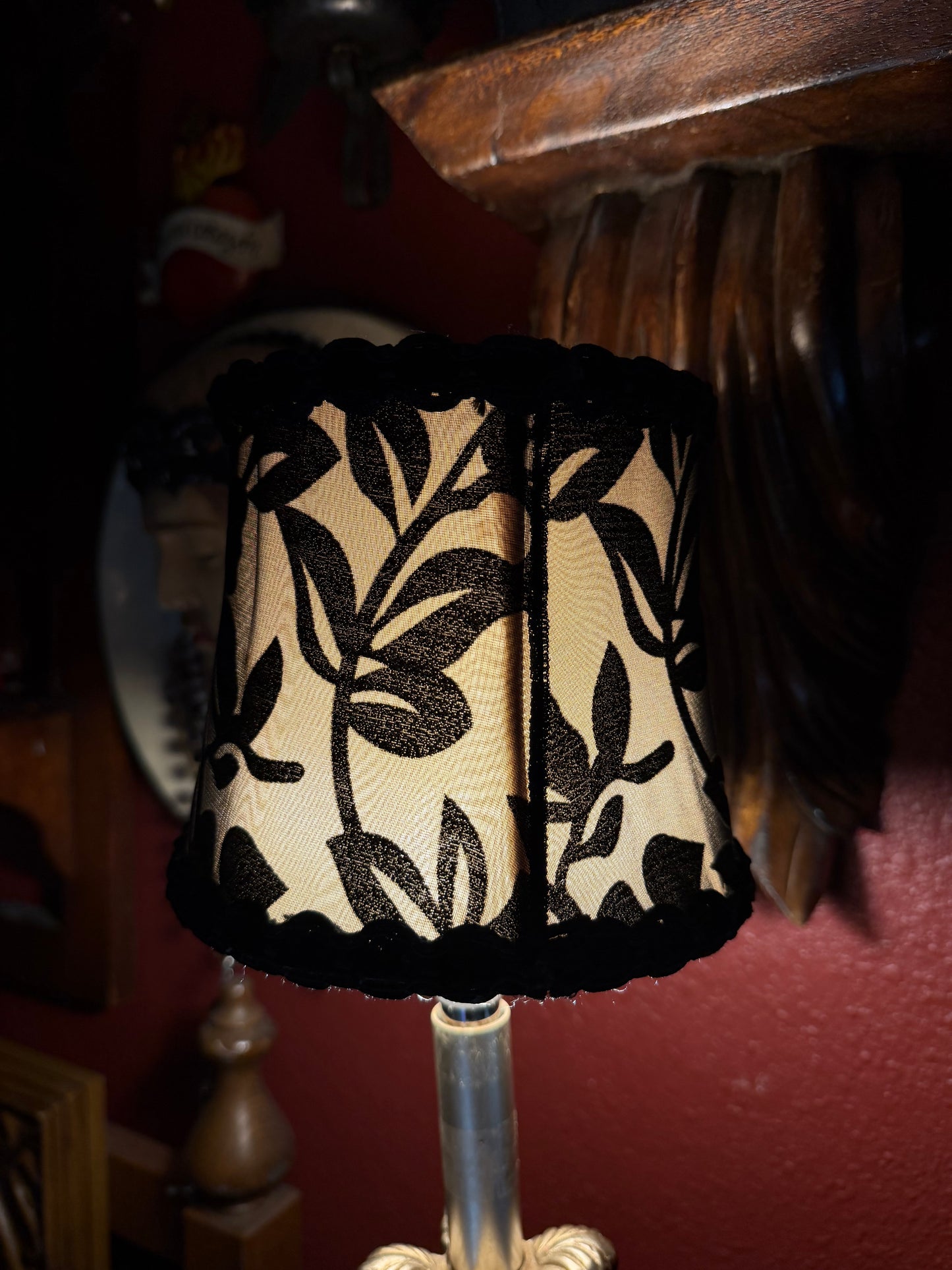 Small Silver Lamp with Shade