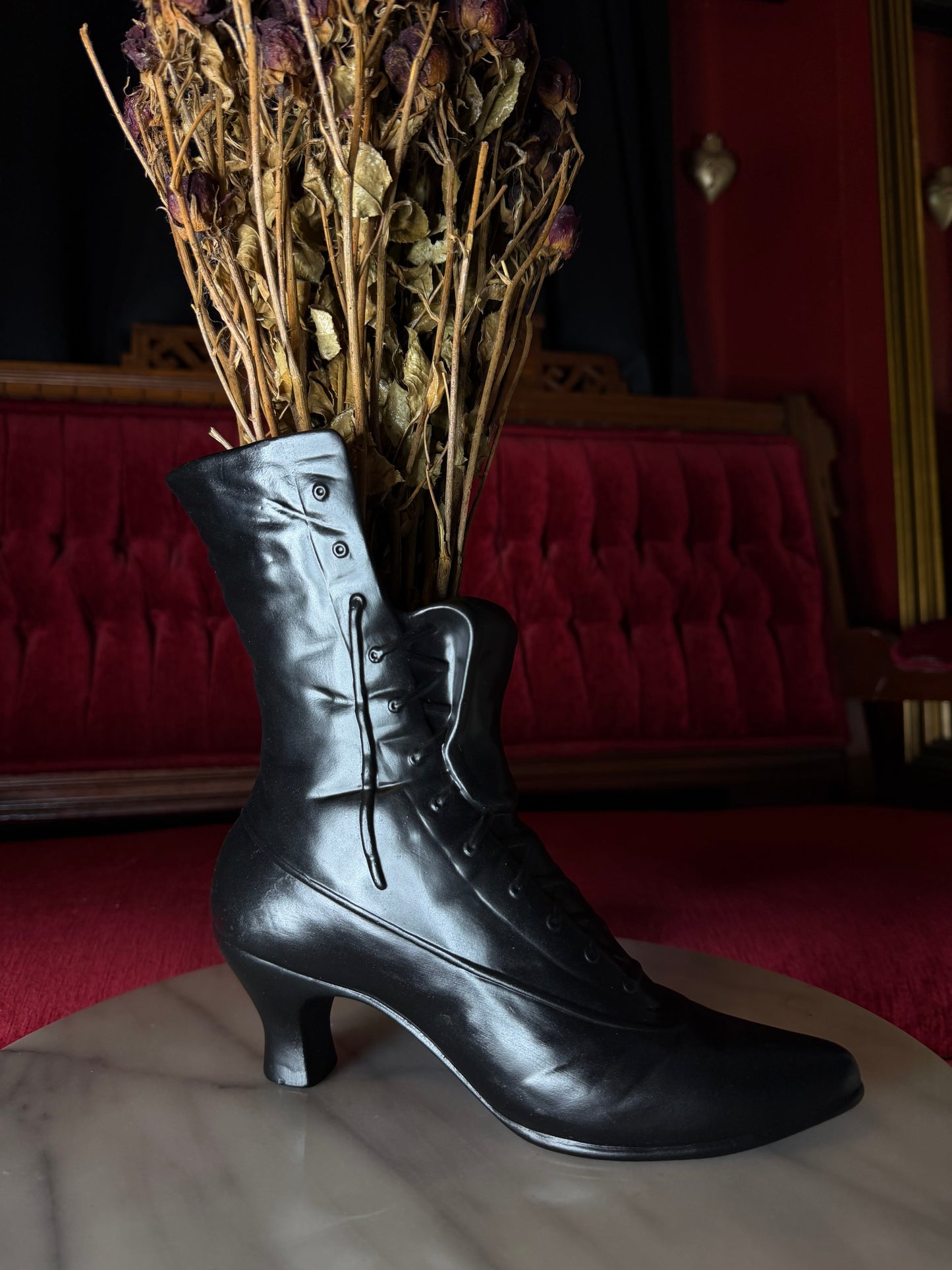 Vintage Victorian Boot Vase