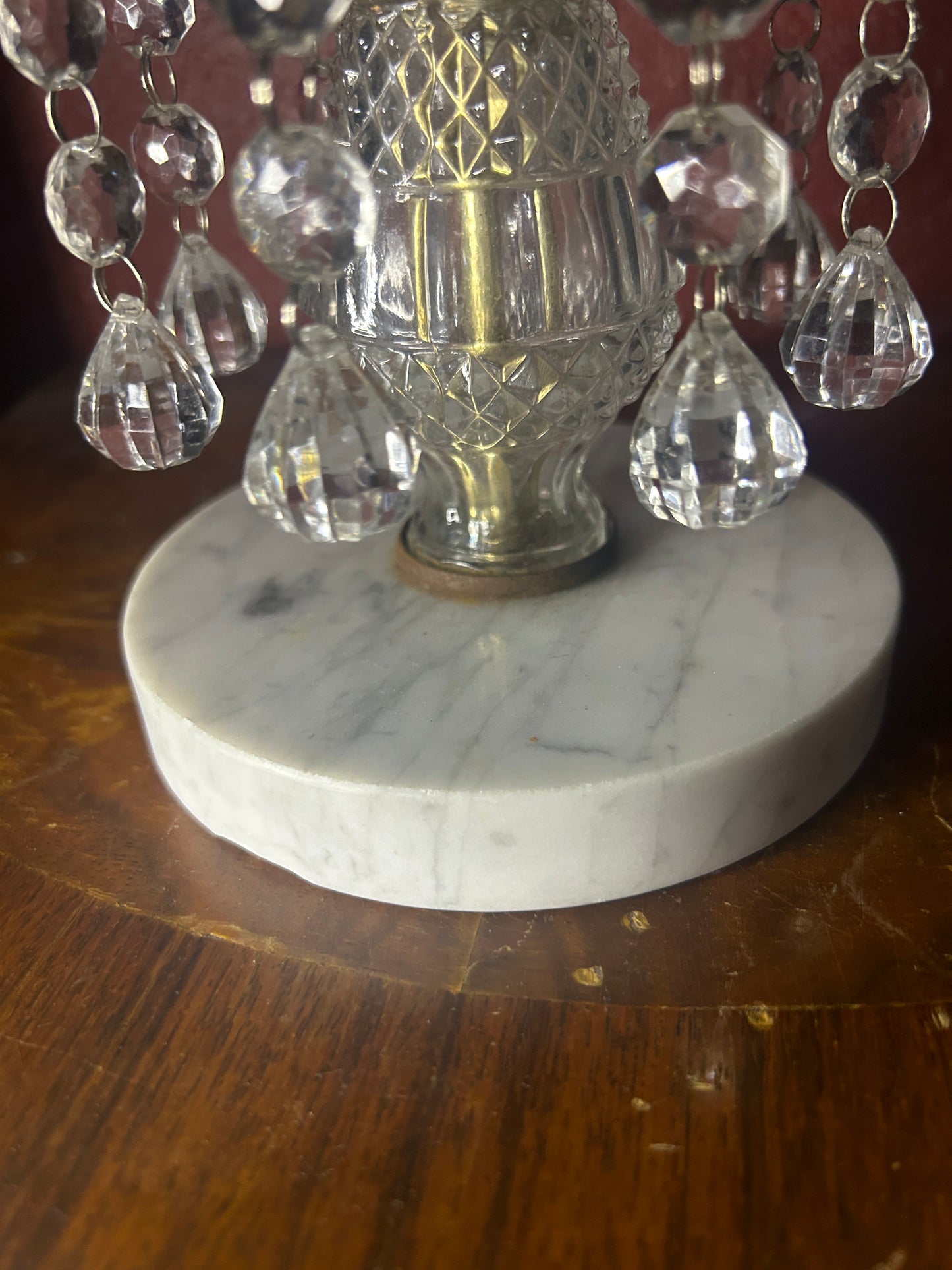 Ornate Bowl with Marble Base & Crystals