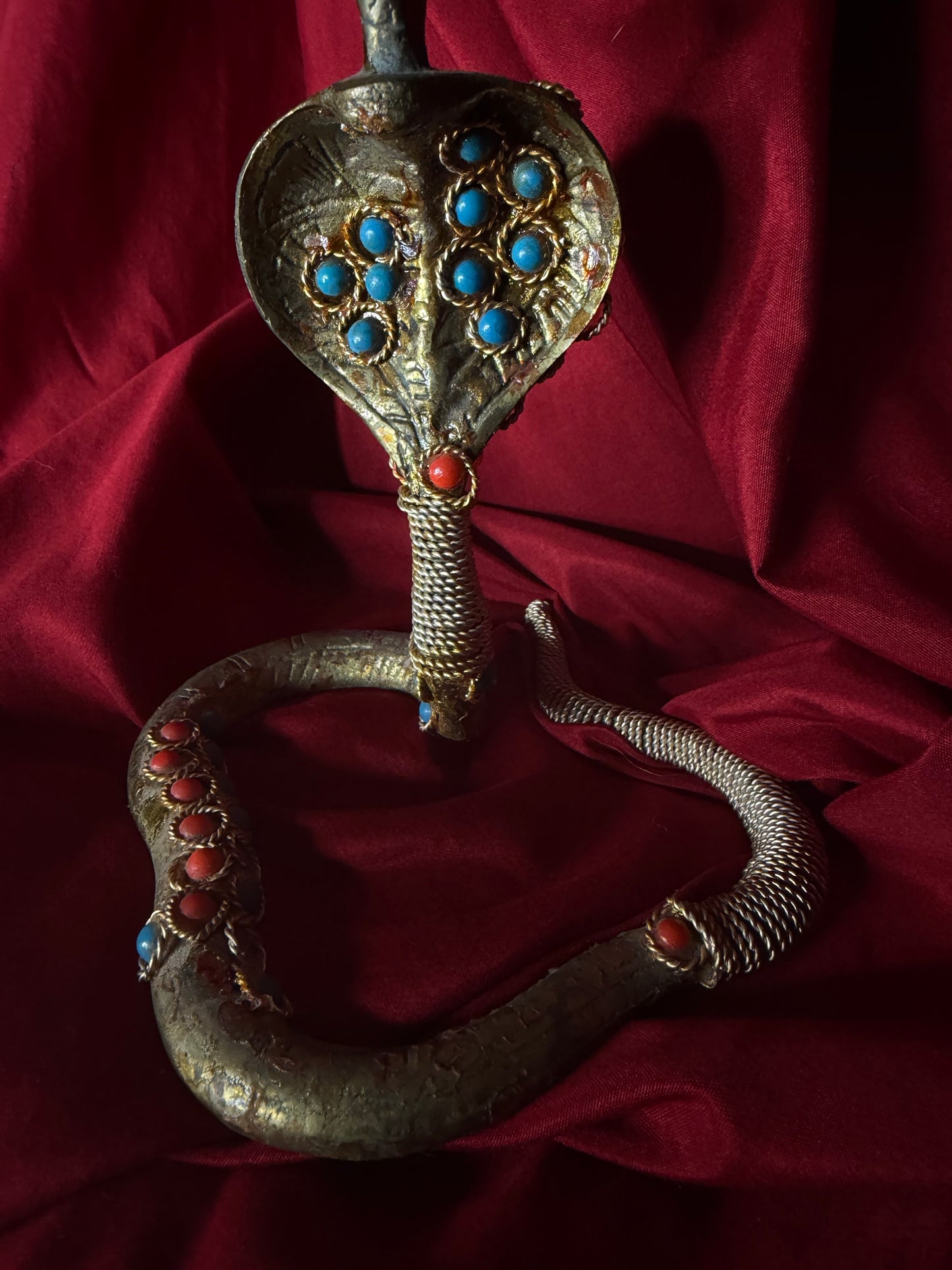 Brass Cobra Snake Single Candlestick