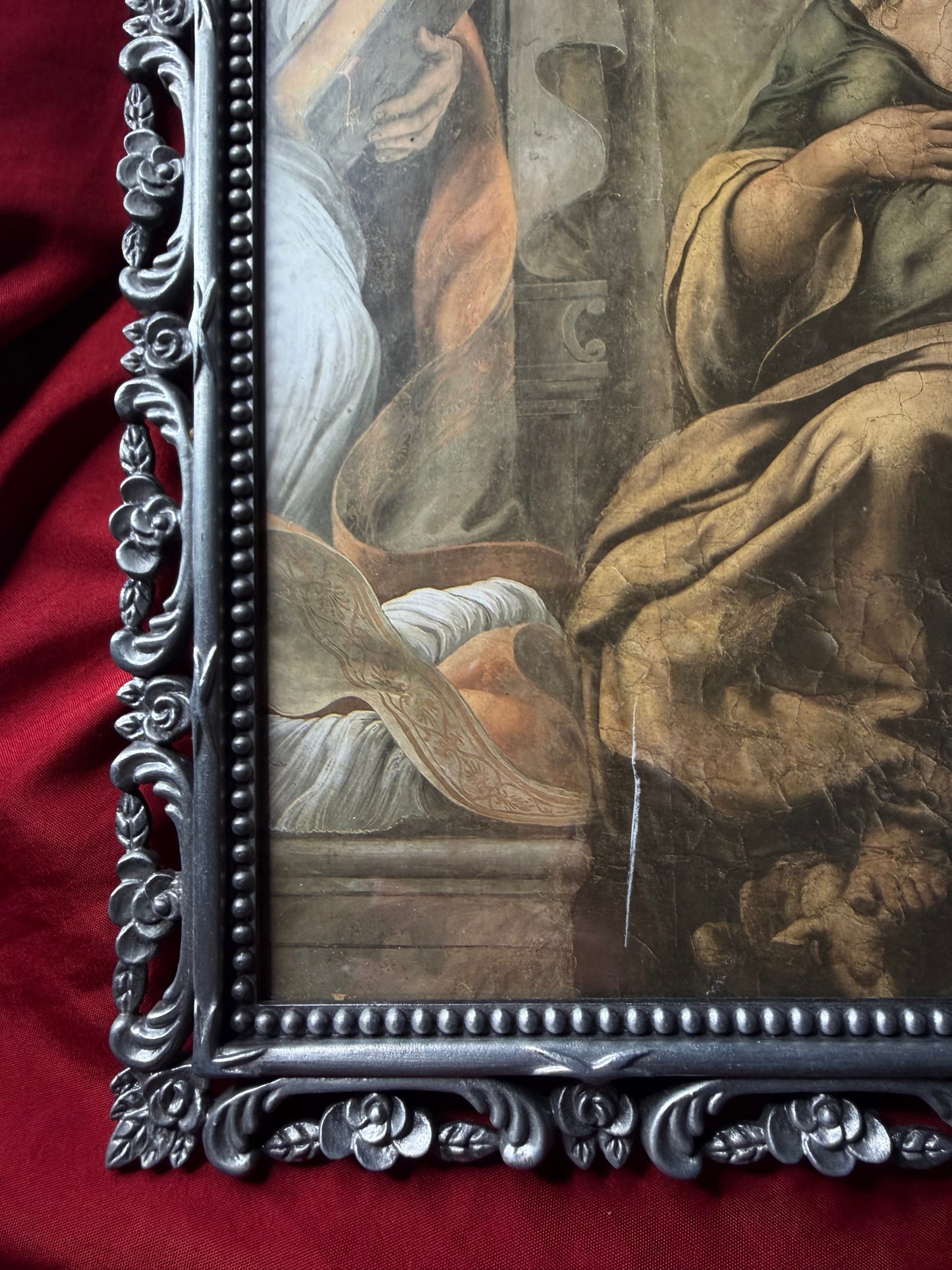 Framed Print of Clemency, One of the Two Virtues Surrounding Pope St. Clement I