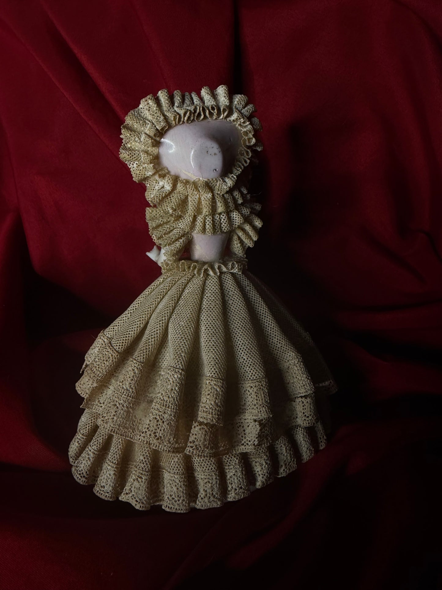 Queen of Hearts Figurine Porcelain and Lace