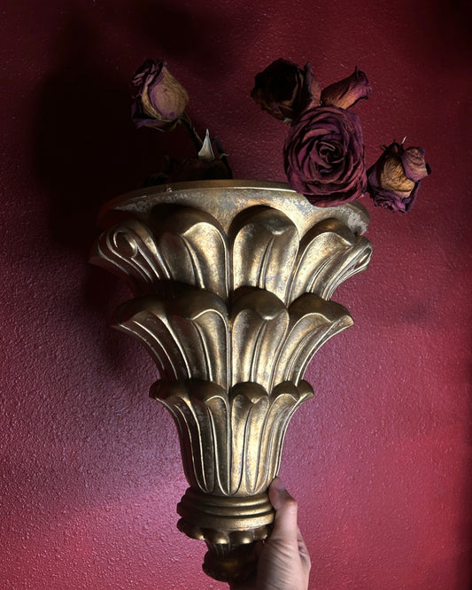 Gold Wall Pocket/Shelf