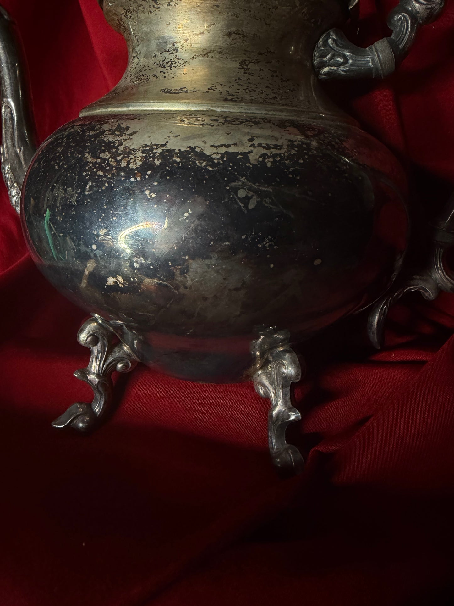 Silver on Copper Ornate Teapot