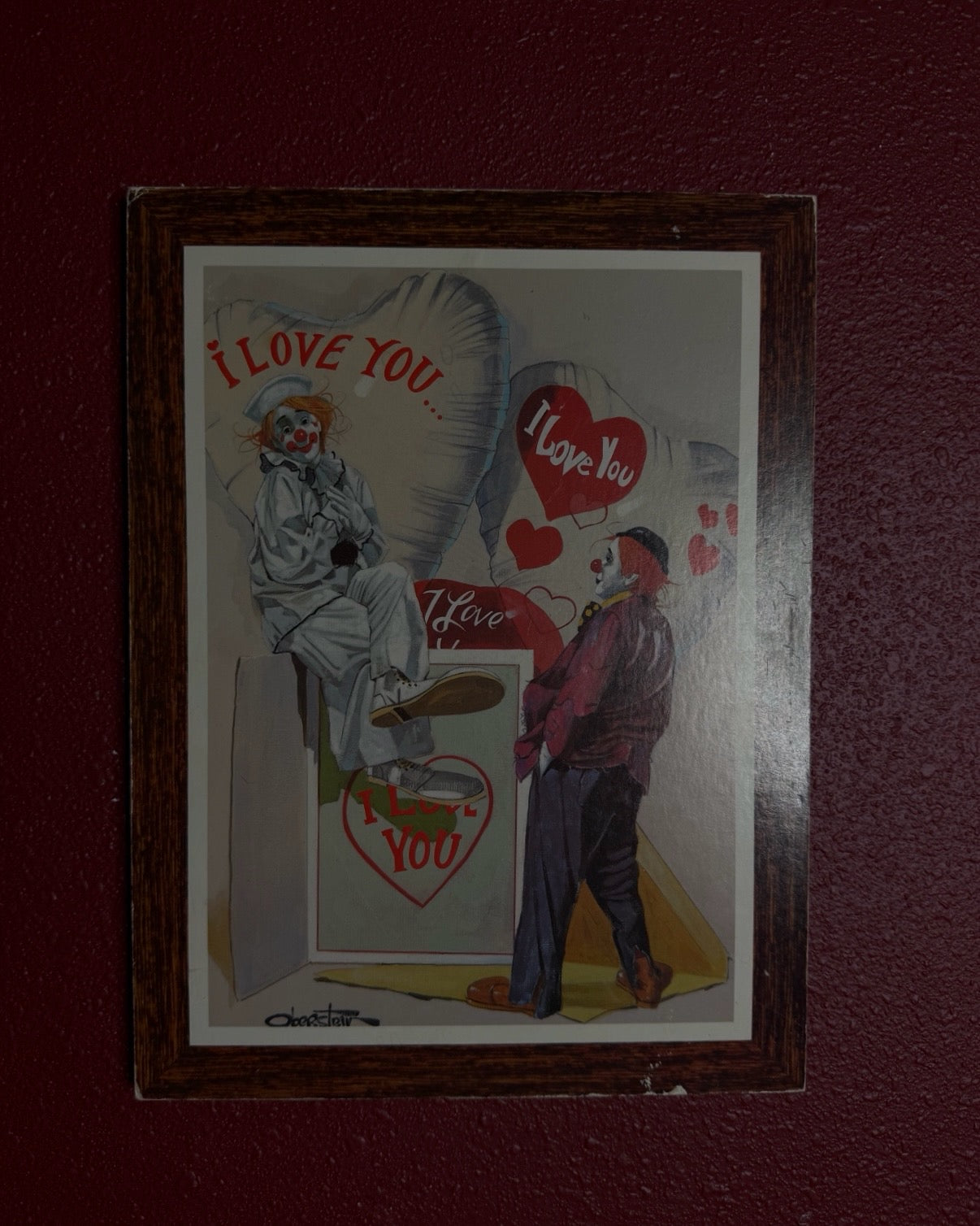 Vintage Chuck Oberstein Clown Wall Plaque