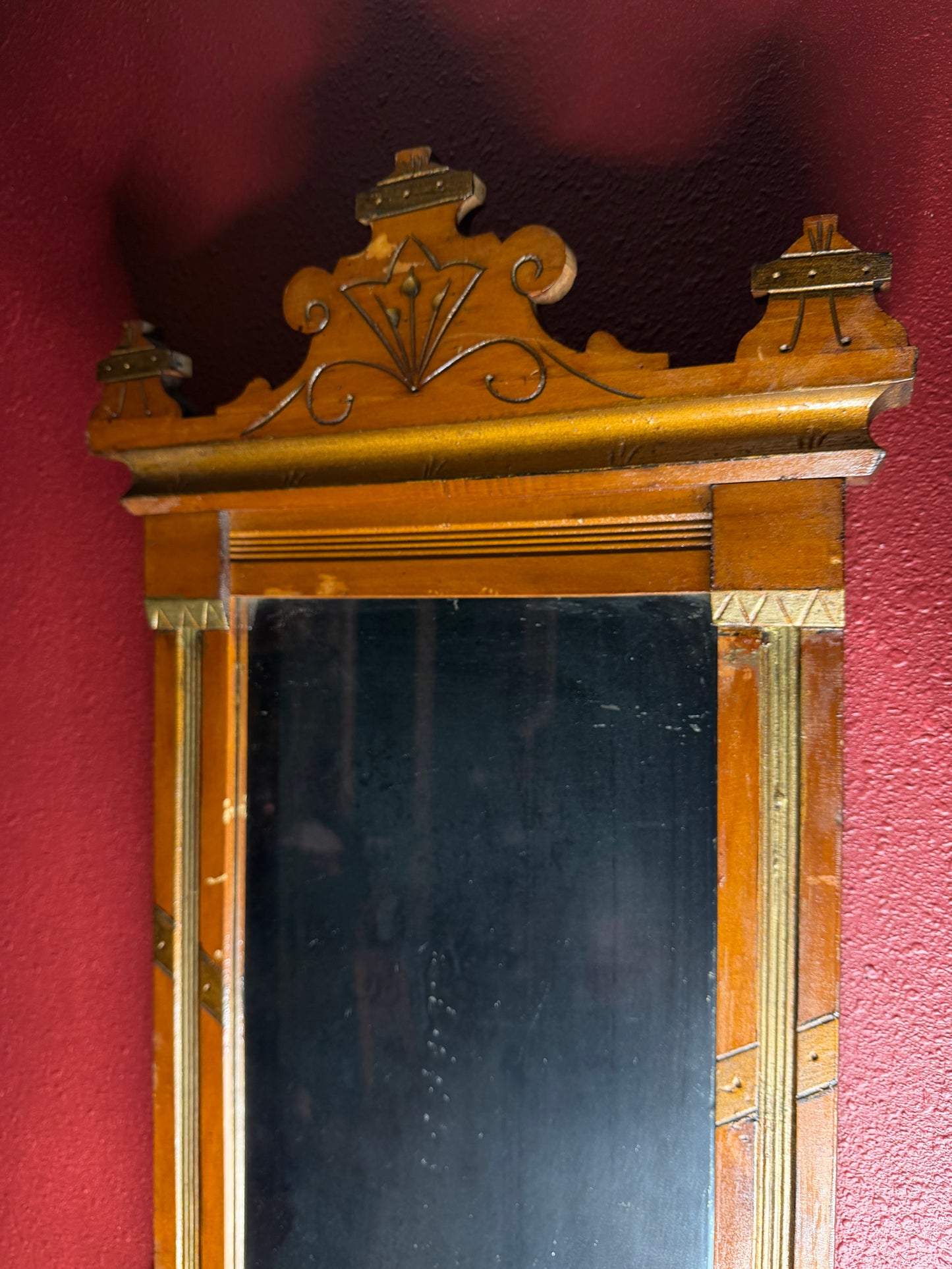 Aged Eastlake Style Mirror