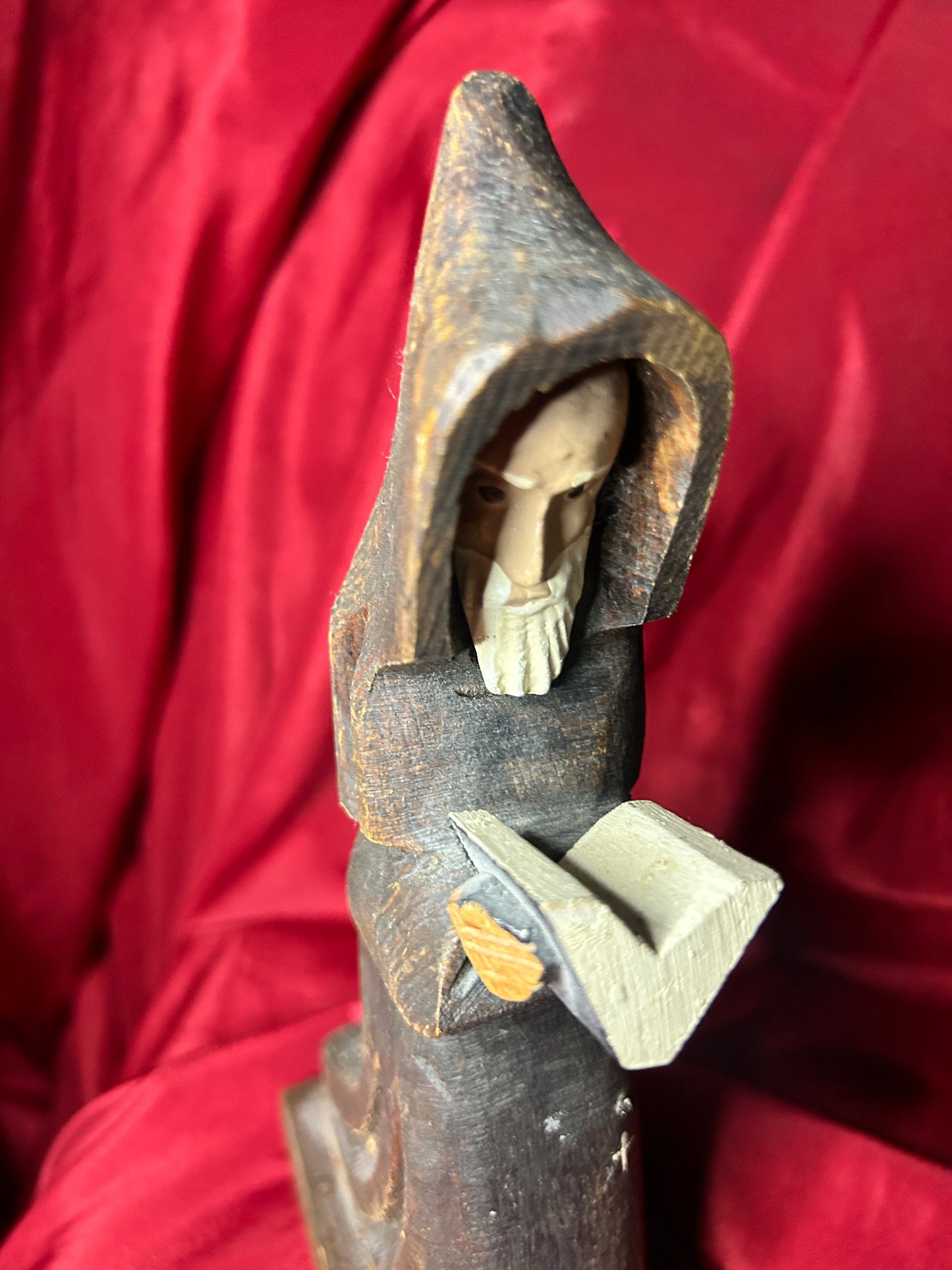 Vintage Single Medium Wooden Monk