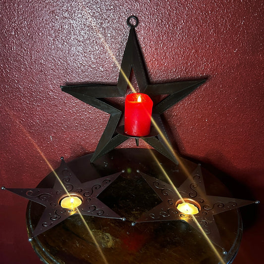 Trio of Stars Candleholders