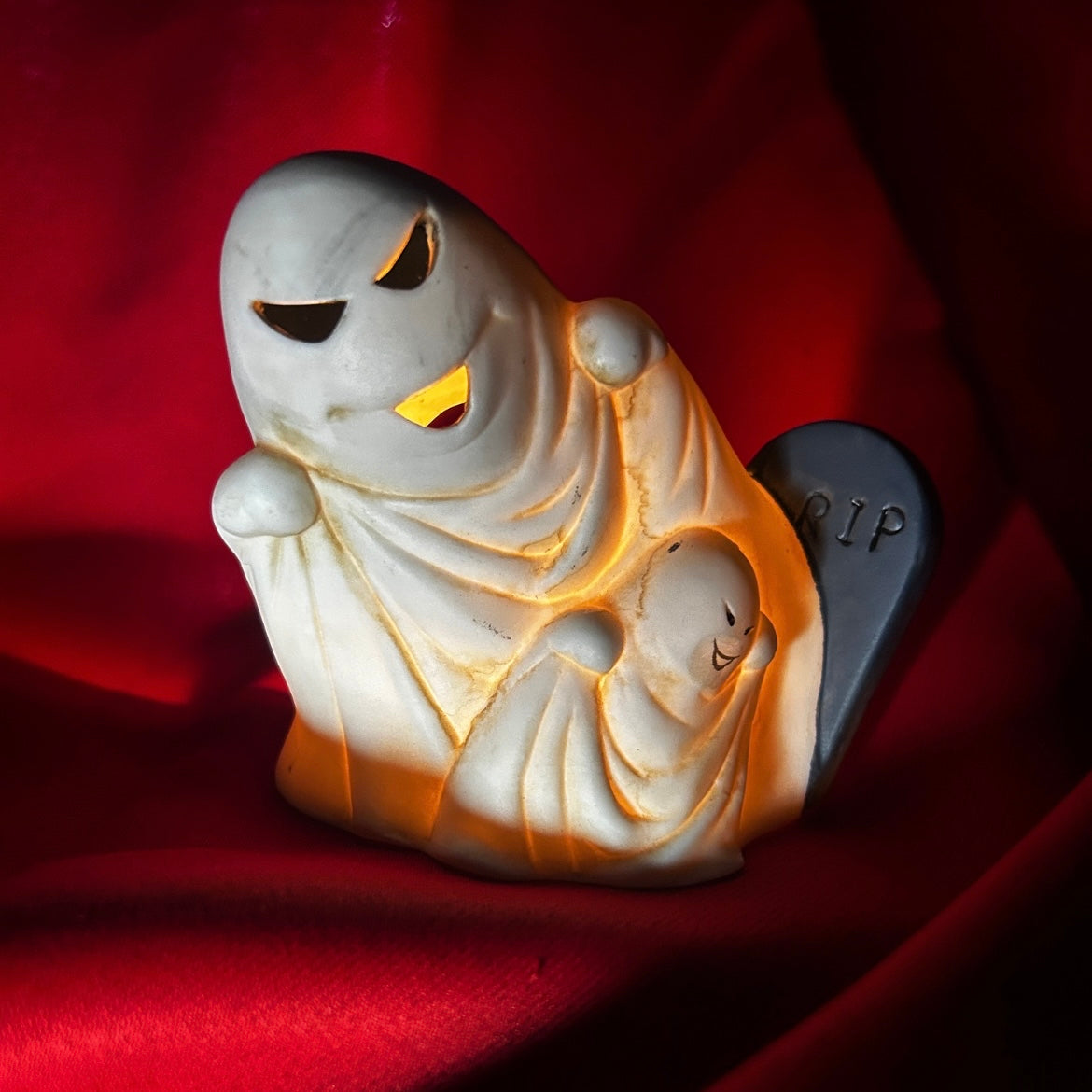 Ghost and Headstone Tealight Holder