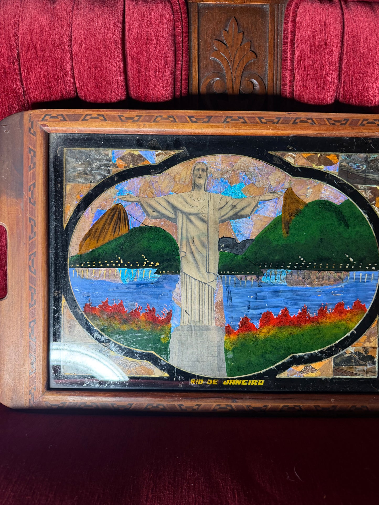 Rio De Janeiro Souvenir Butterfly Wings Tray