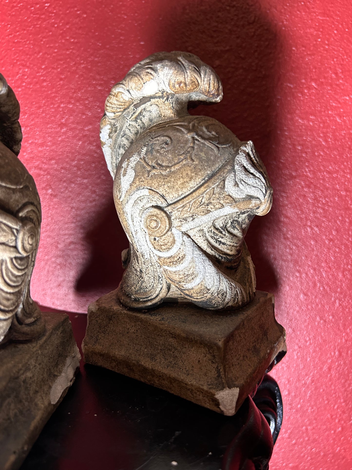 Vintage Roman Helmet Set of Bookends