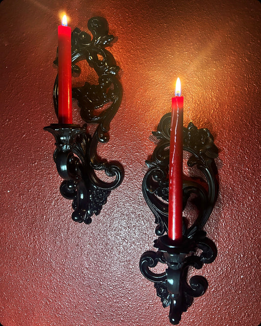 Pair of Gothic Candleholders
