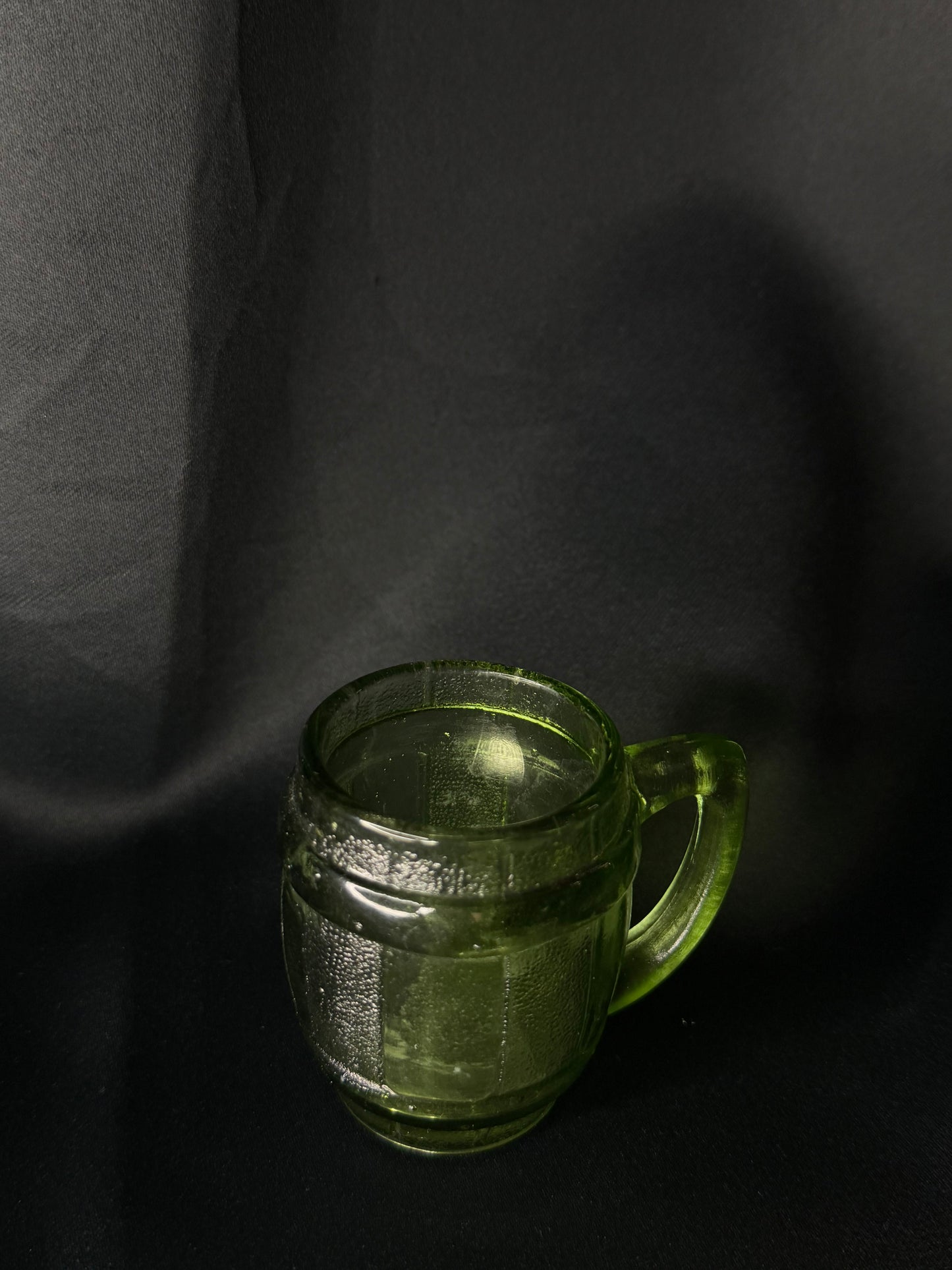 Vintage Green Whiskey Barrel Shot Glass