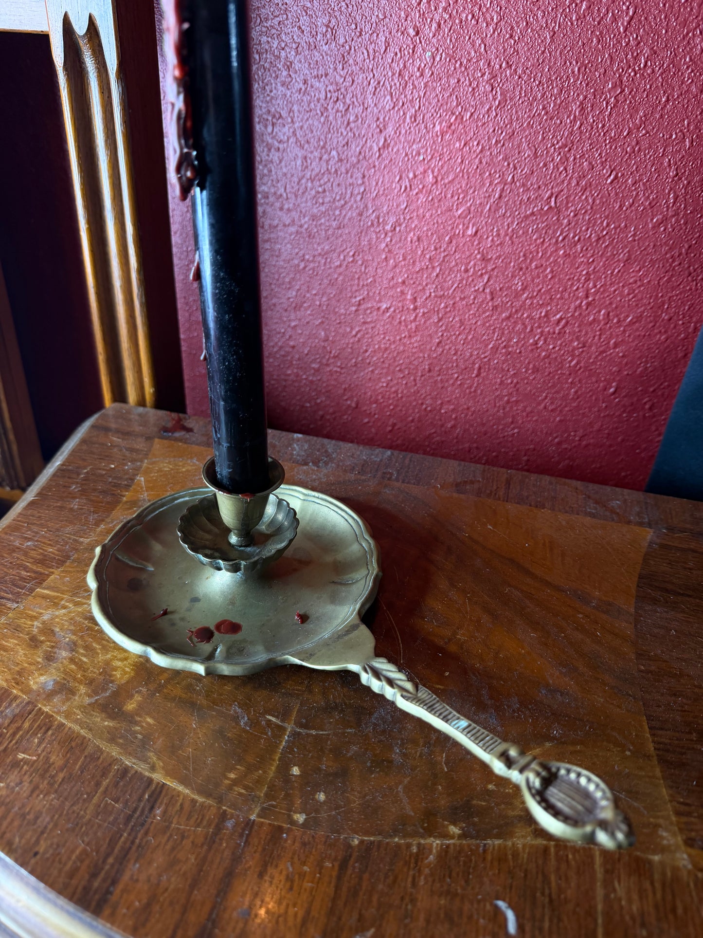 Ornate Brass Chamberstick Candle Holder