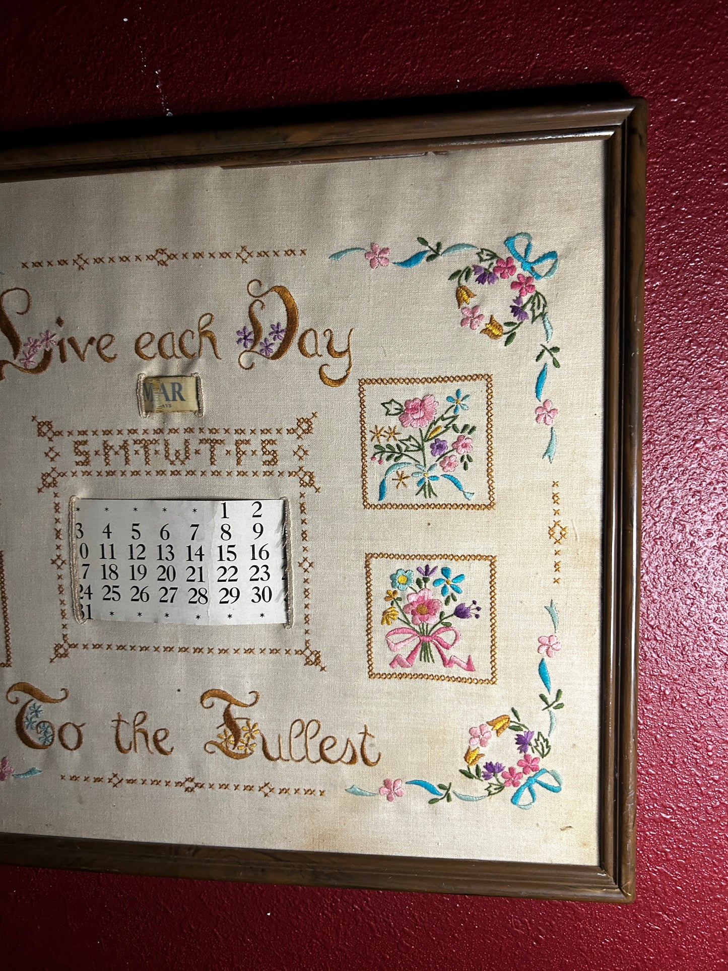 Calendar Embroidery Needlepoint