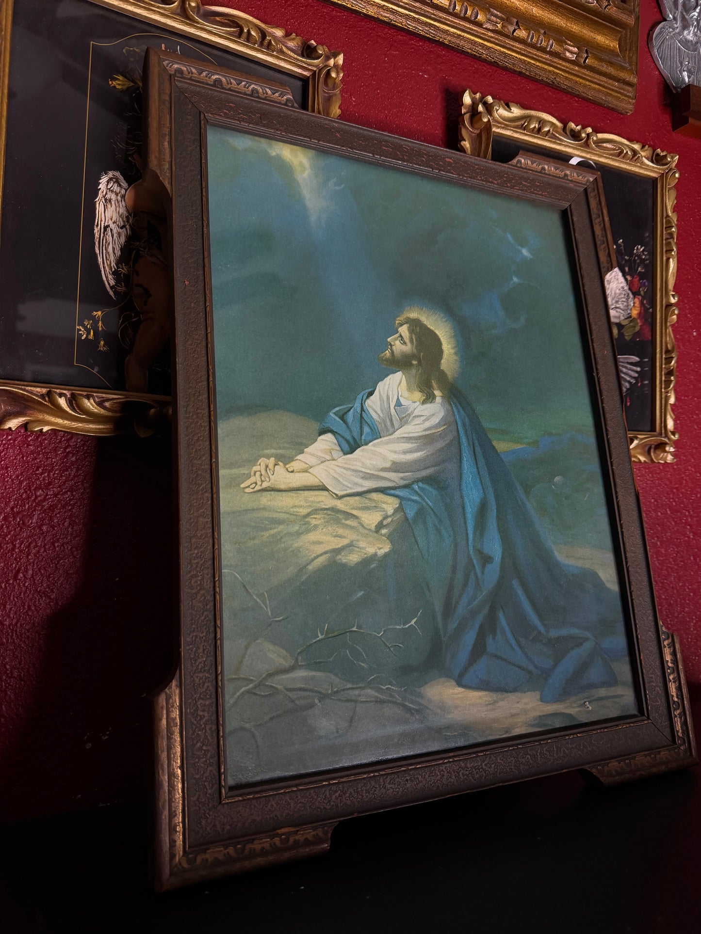 Framed Jesus in the Garden of Gethsemane